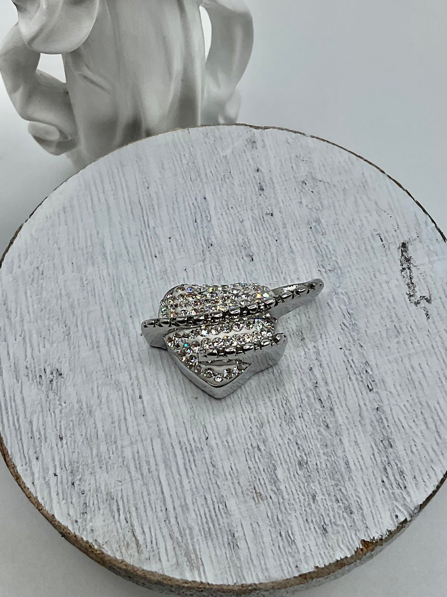 Silver Heart with Rhinestones Ash Urn Necklace Charm Birthstone with Personalization for Male or Female Funeral Memorial