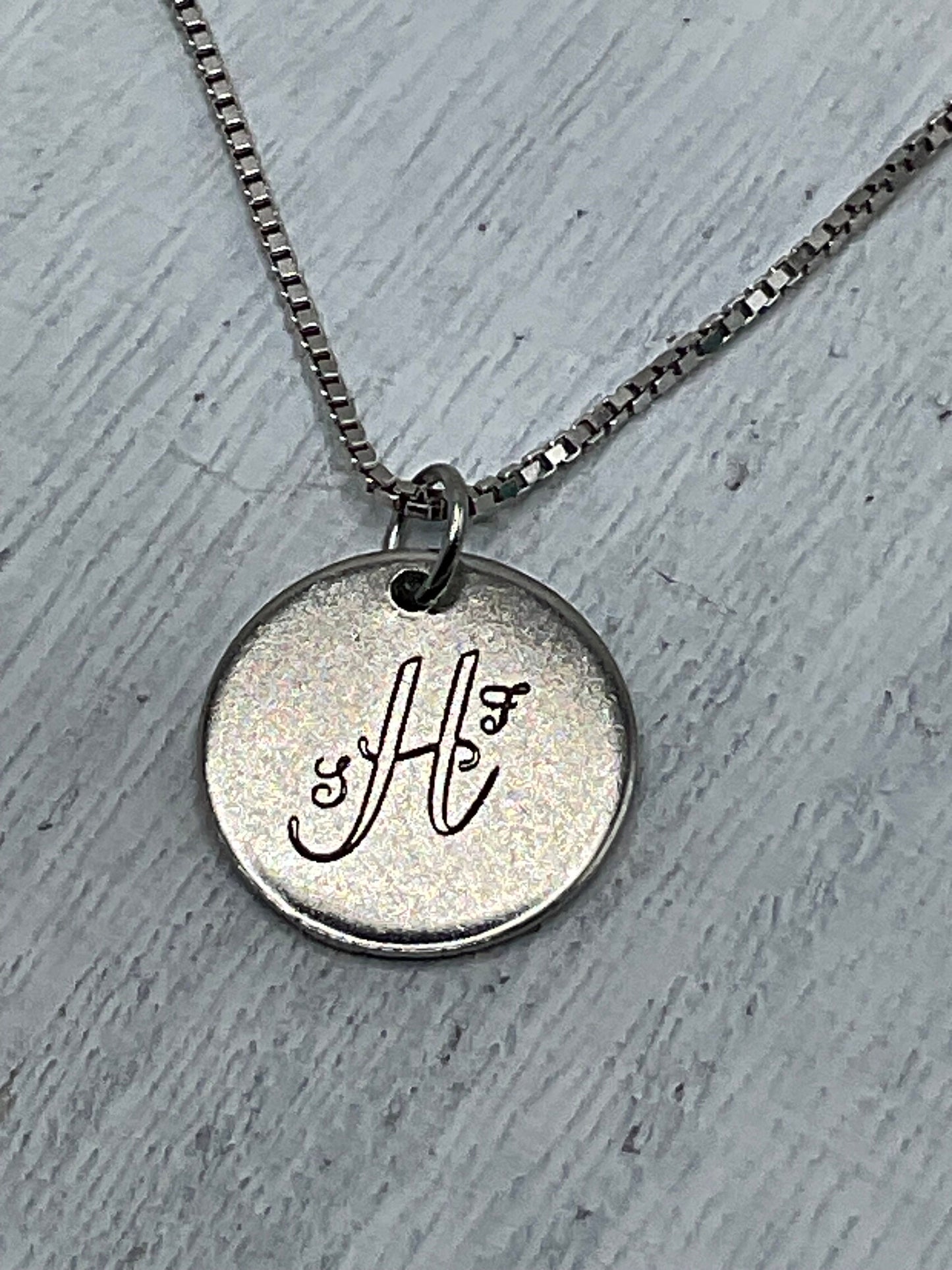 Monogrammed Personalized Rose Gold or Silver Jewelry Charm Necklace