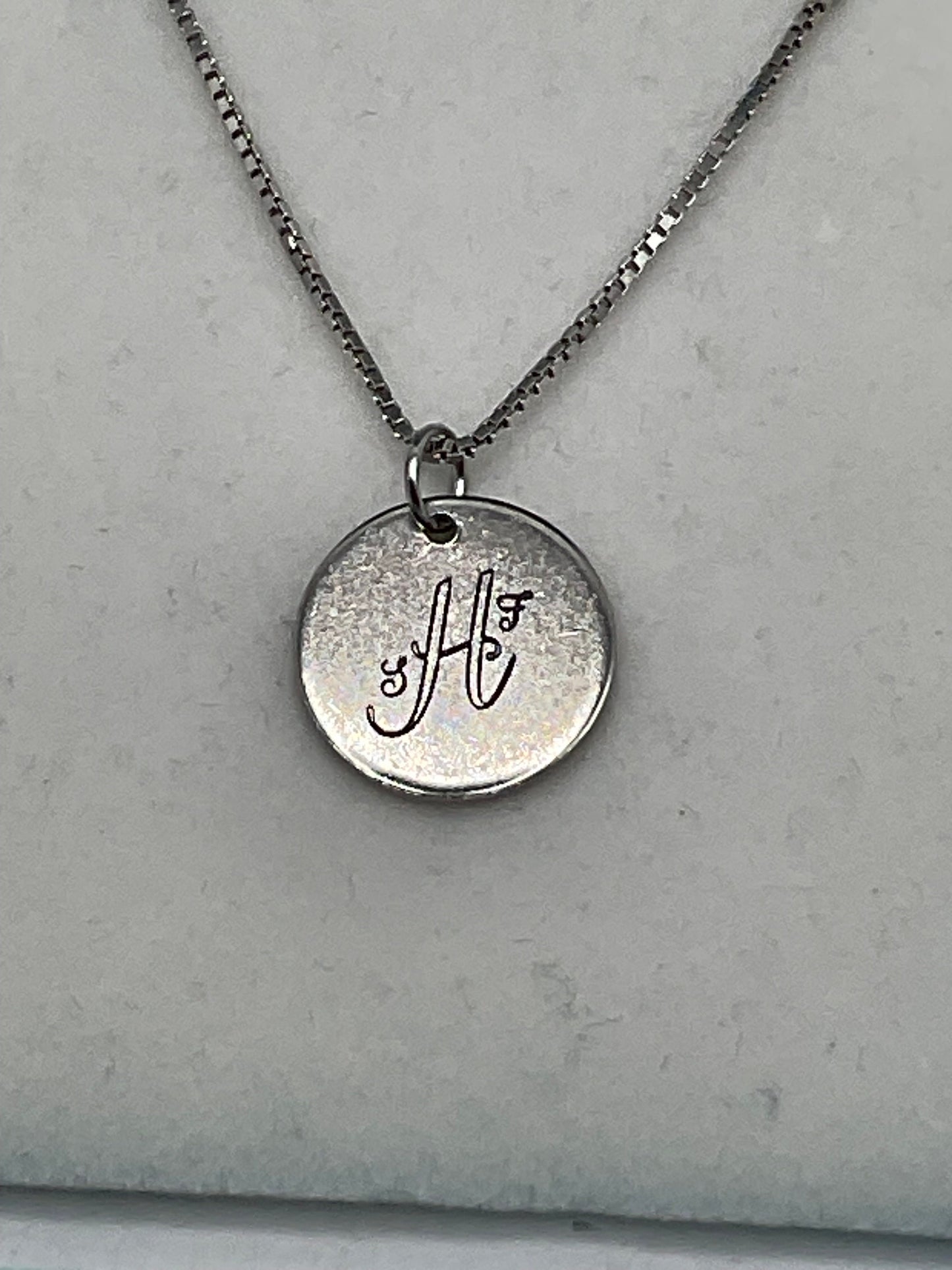 Monogrammed Personalized Rose Gold or Silver Jewelry Charm Necklace