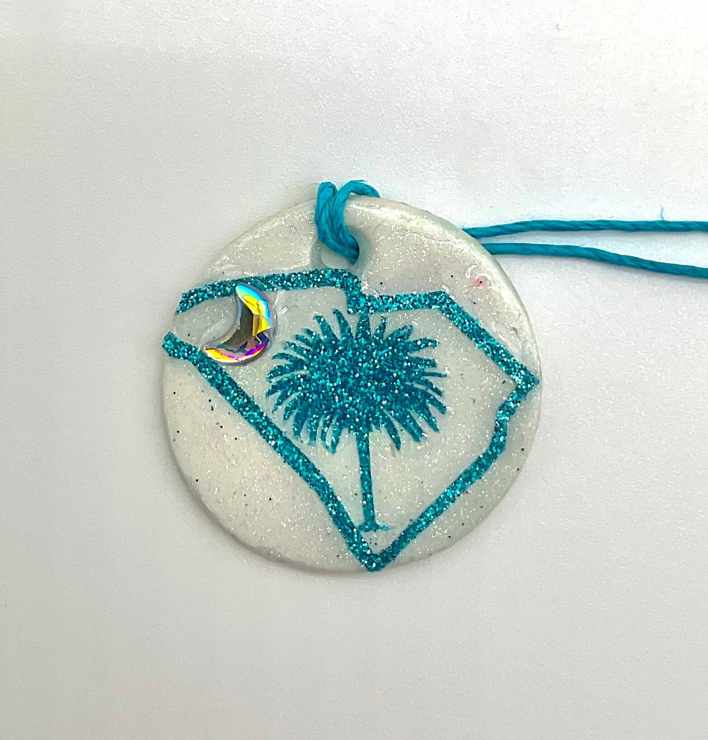 Assorted Colors Palmetto Tree Crescent Moon - South Carolina Necklace