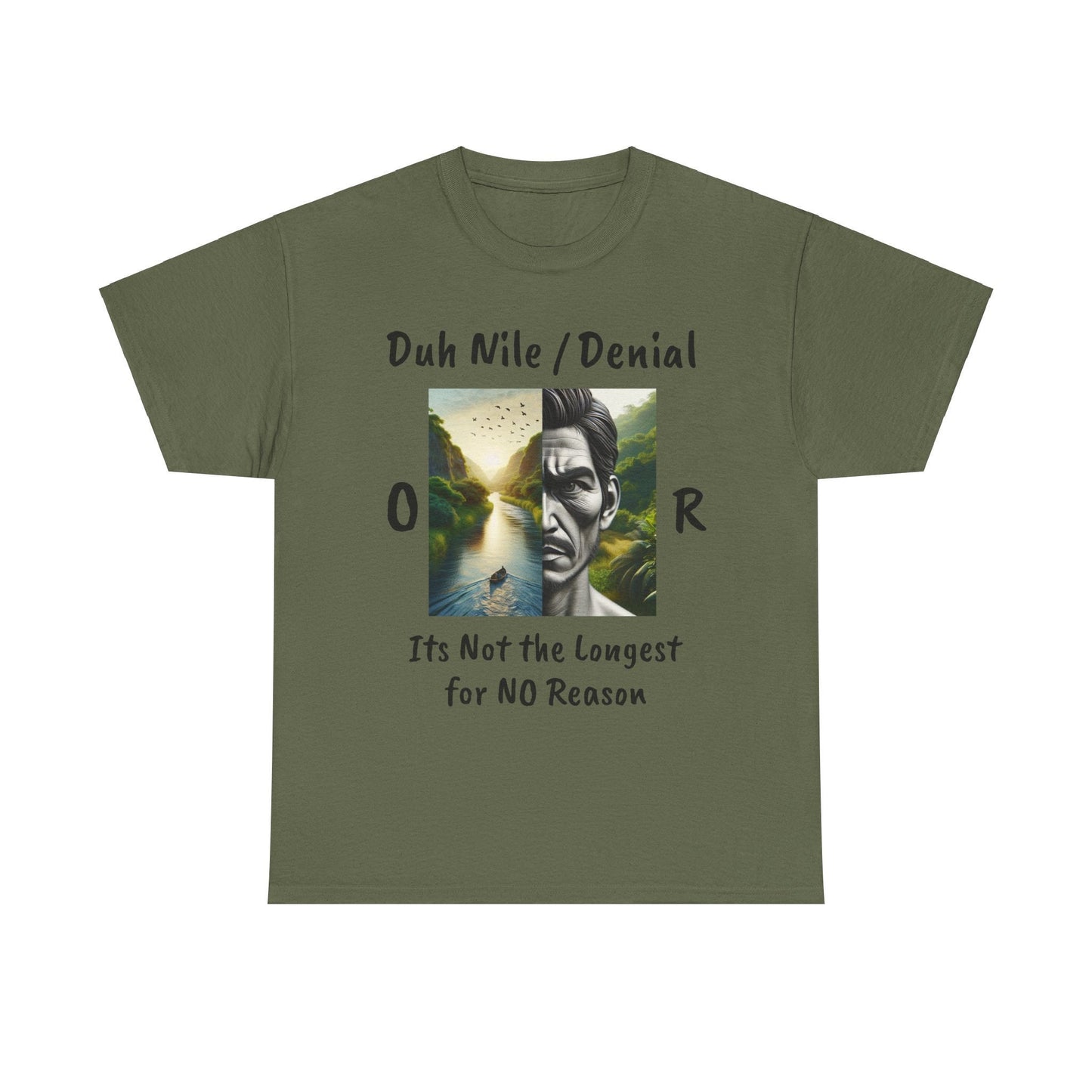 Unisex Heavy Cotton Tee Duh Nile or Denile