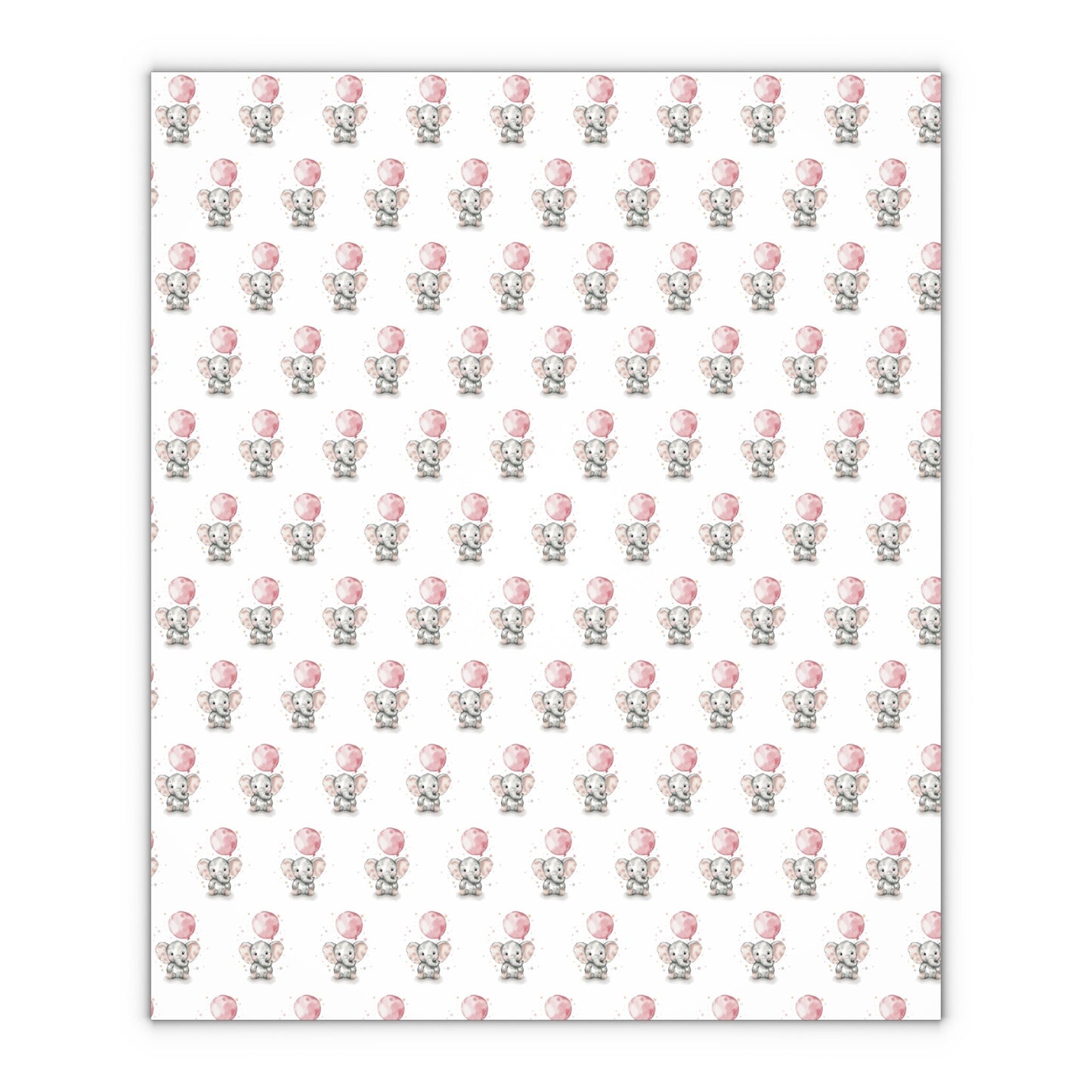 Gift Wrapping Paper Sheets, 1pc - Baby Elephant - Baby Gift Wrap