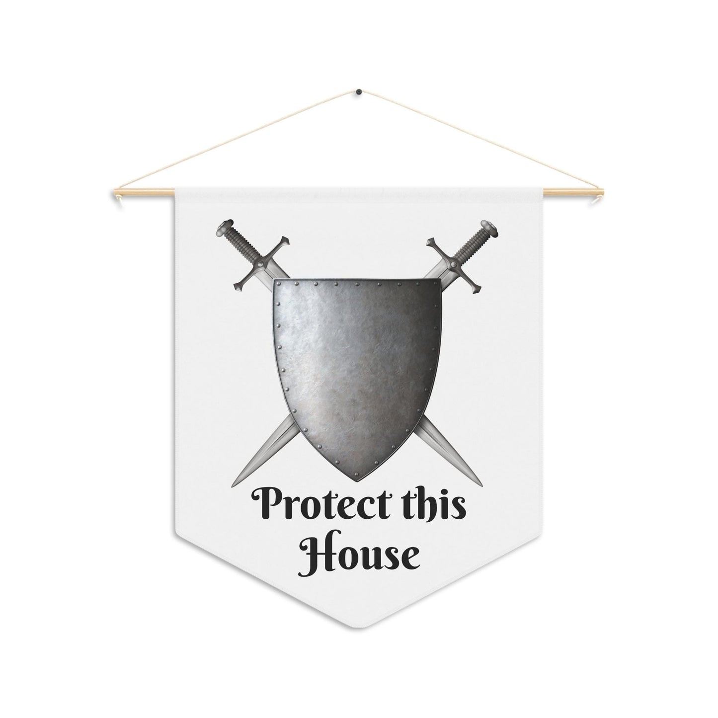 Pennant - Home Decor - Protect this House - Personalize Last Name