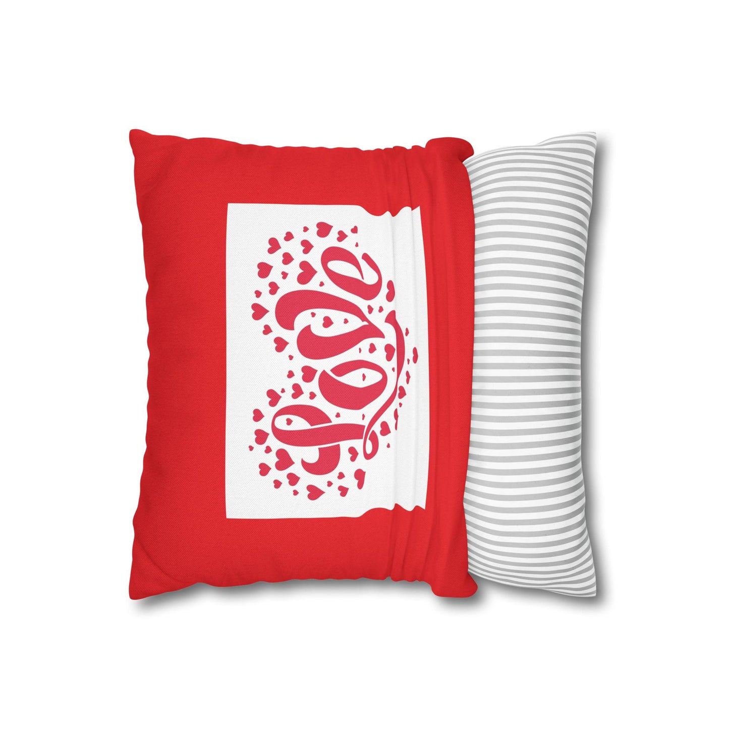 Spun Polyester Square Pillowcase - Love