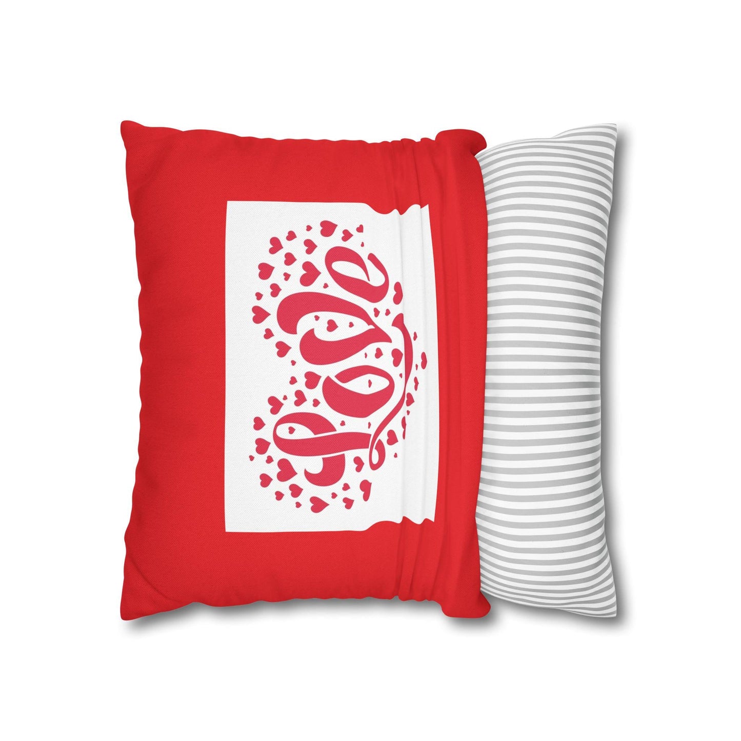 Spun Polyester Square Pillowcase - Love