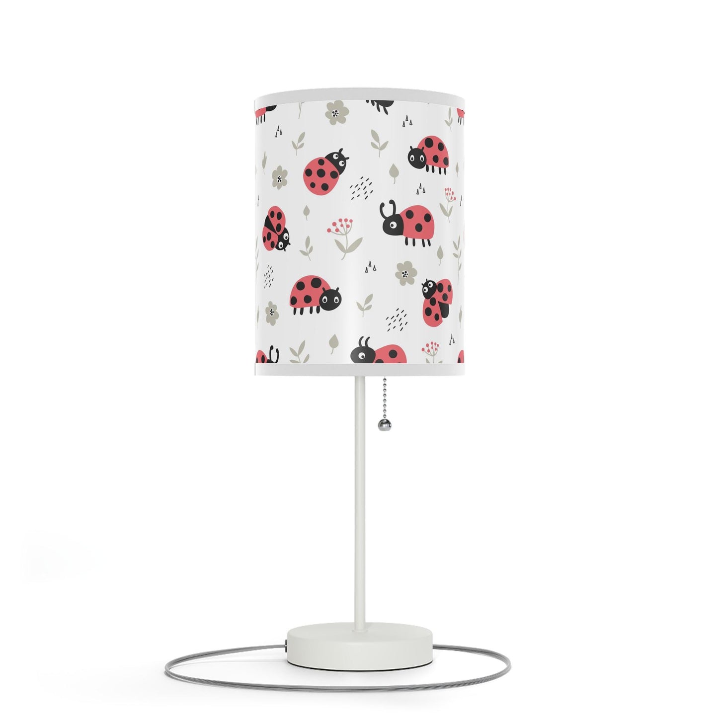 Lamp on a Stand, US|CA plug - Ladybug Girls Bed Lamp