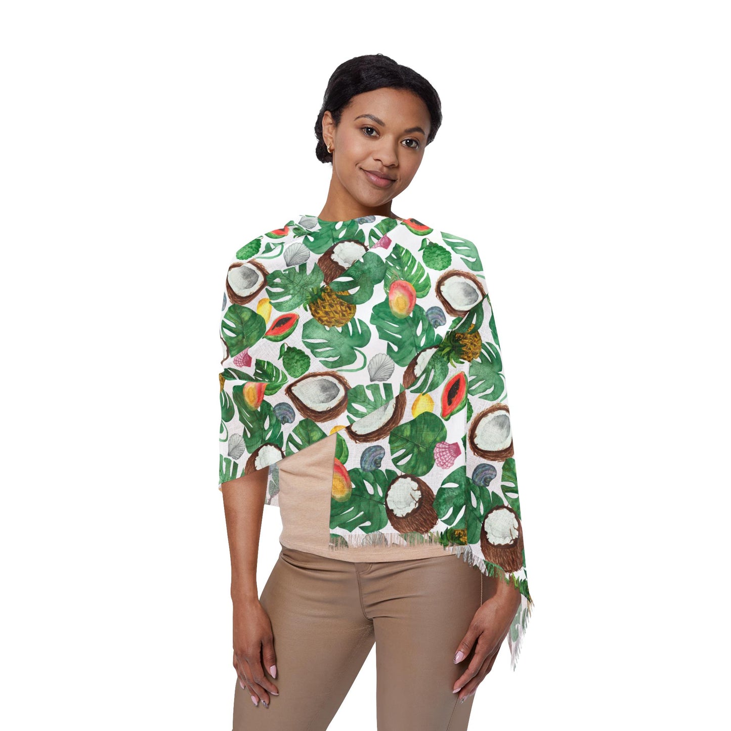 Light Scarf Women's Tropical Print Scarf