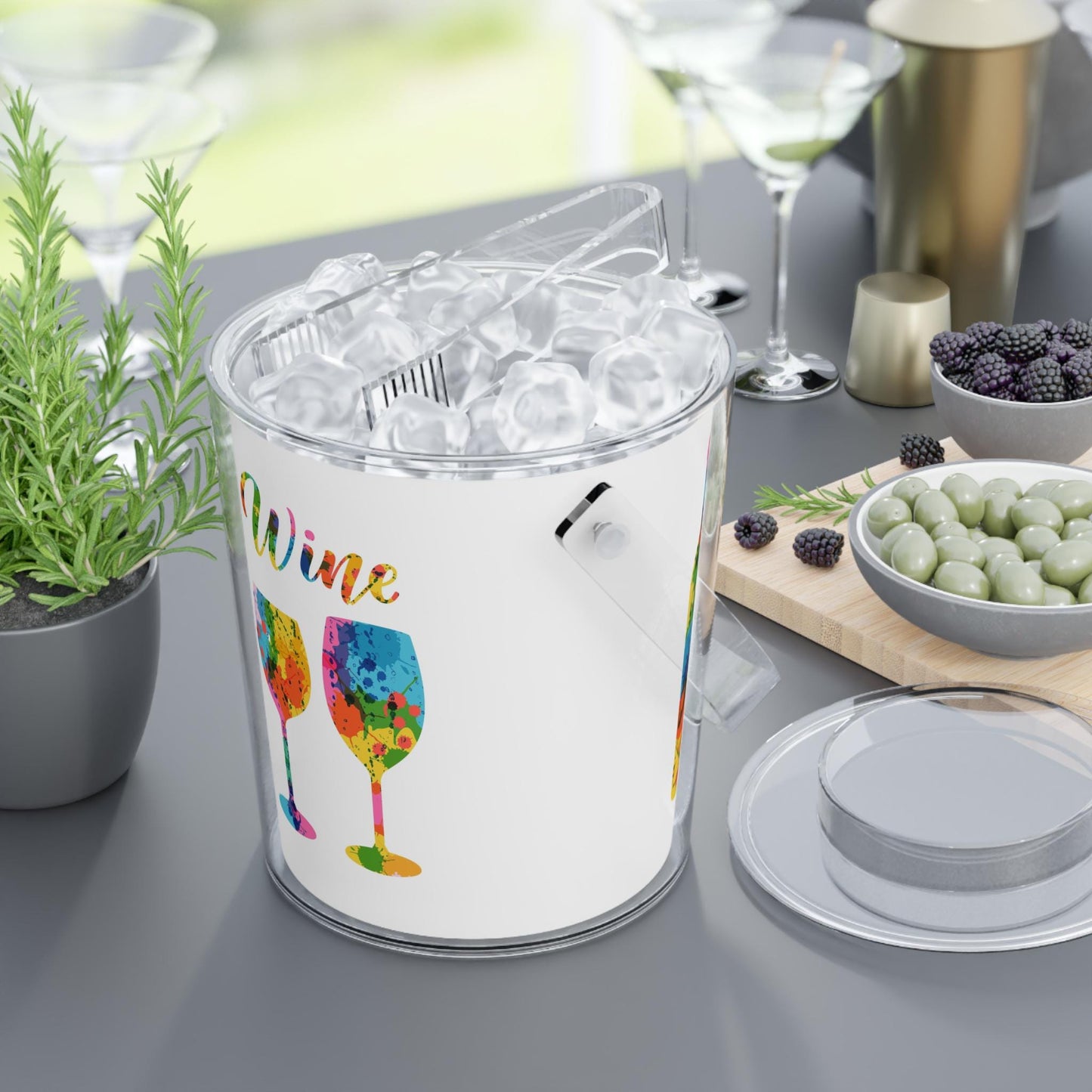 Ice Bucket with Tongs Insulated Cooler Bucket