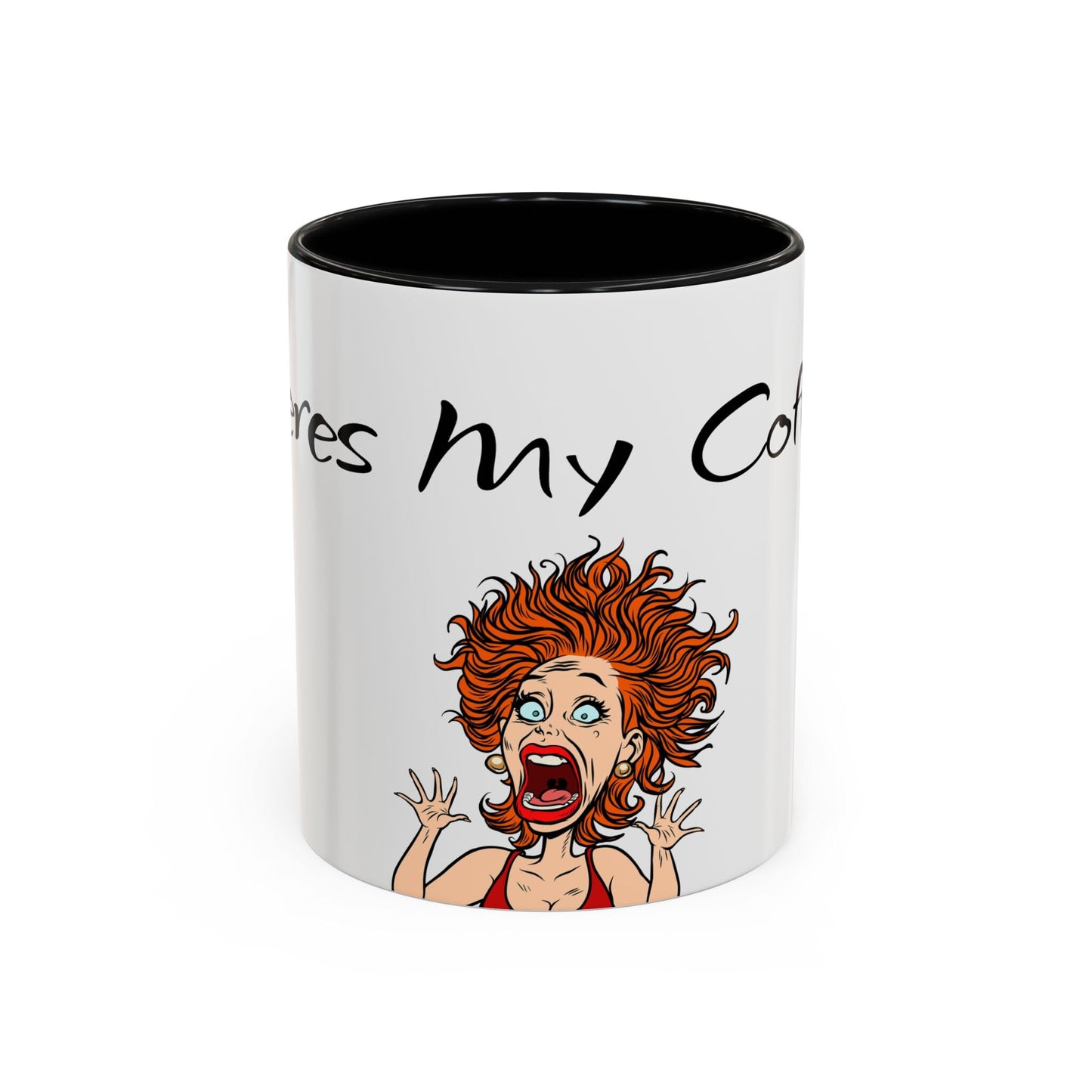 Ceramic Coffee Mug, Crazy Unique Design, Where's My Coffee Cup, Funny Mugs for Office, Gift for Coffee Lovers, Kitchen Decor