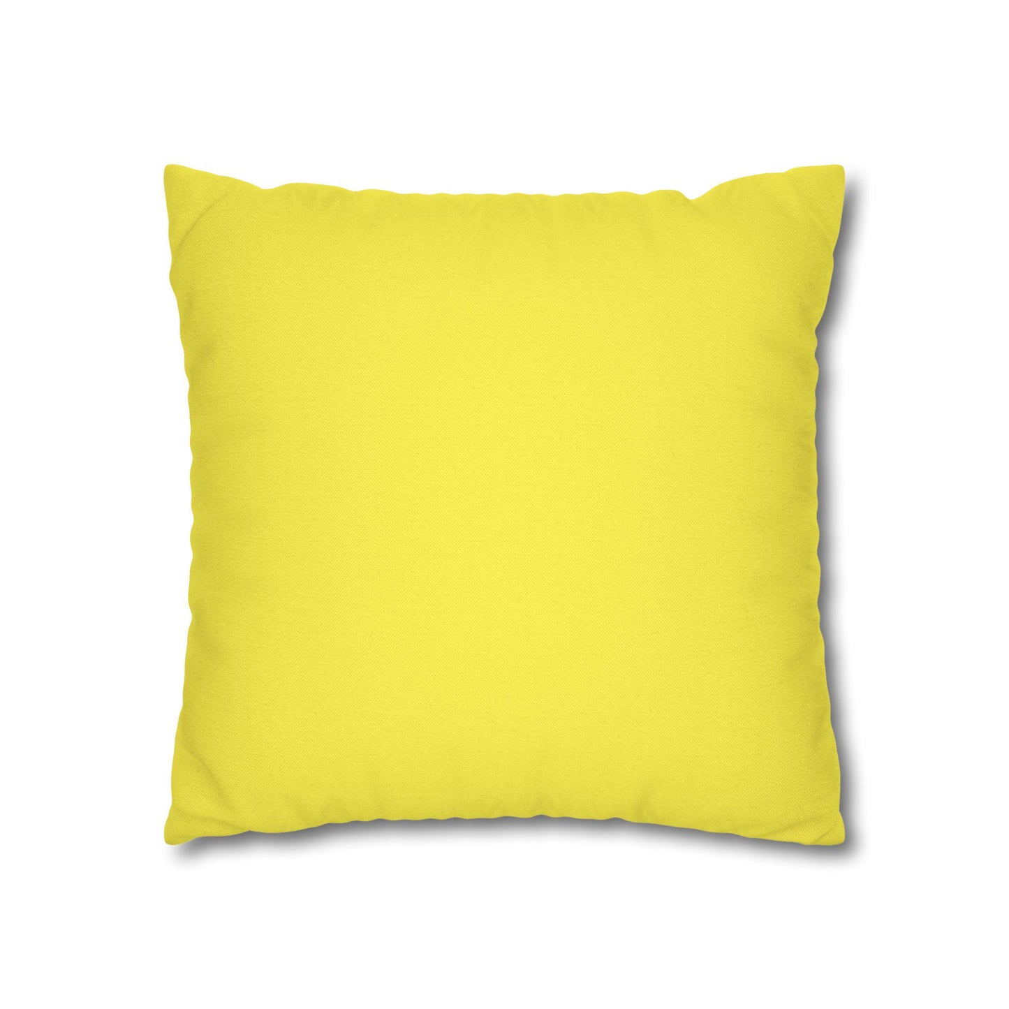 Spun Polyester Square Pillowcase - Lemon Yellow Designer Pillowcase