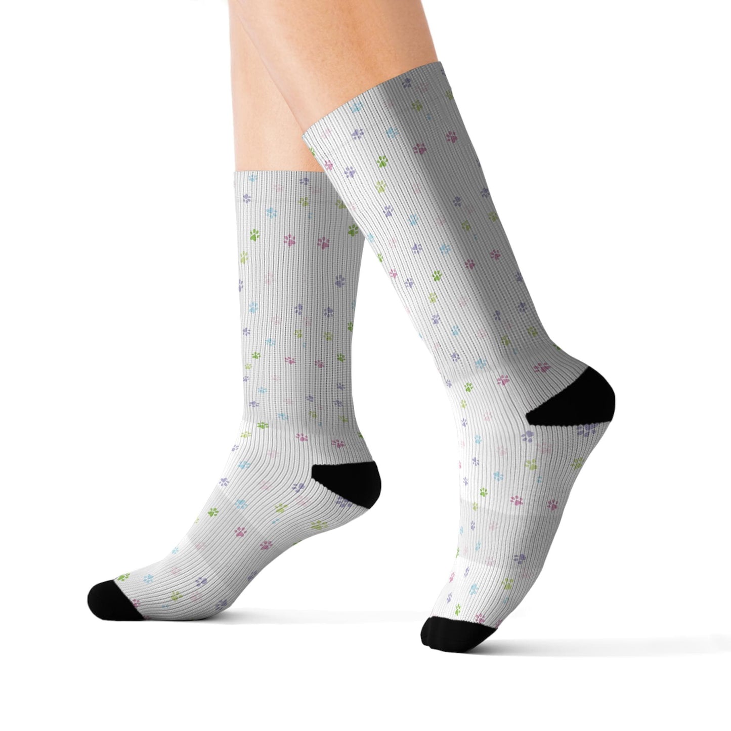 Sublimation Socks - Cat Paw Print Socks Male or Female