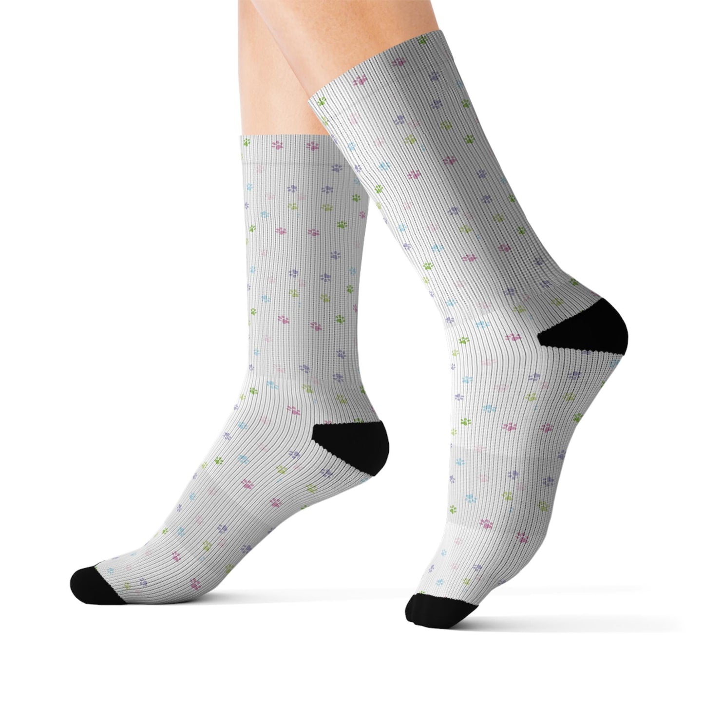 Sublimation Socks - Cat Paw Print Socks Male or Female