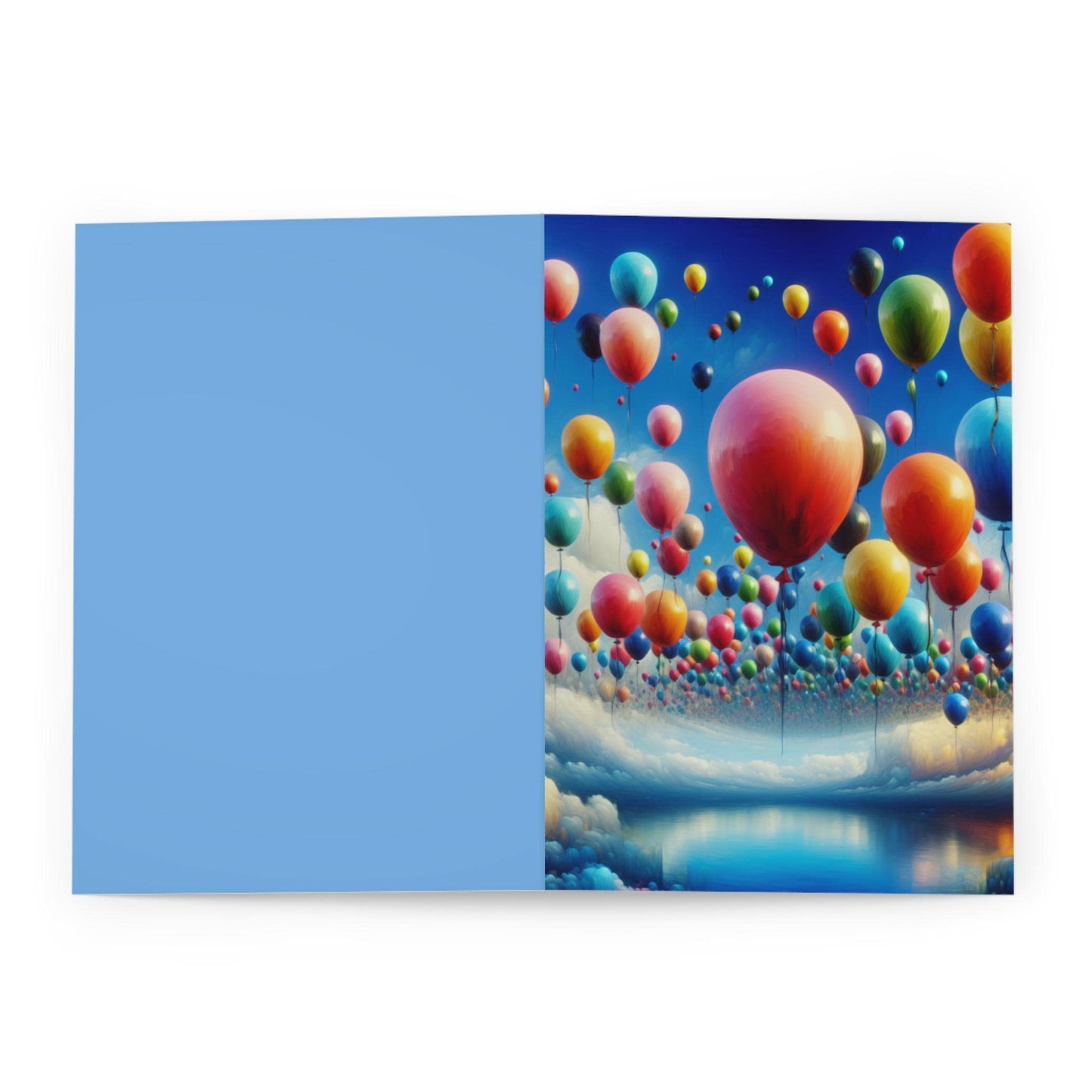 Birthday Card 5 Pack, Greeting Cards Set with Balloons, Celebration Stationery, Gift for Her, Party Supplies