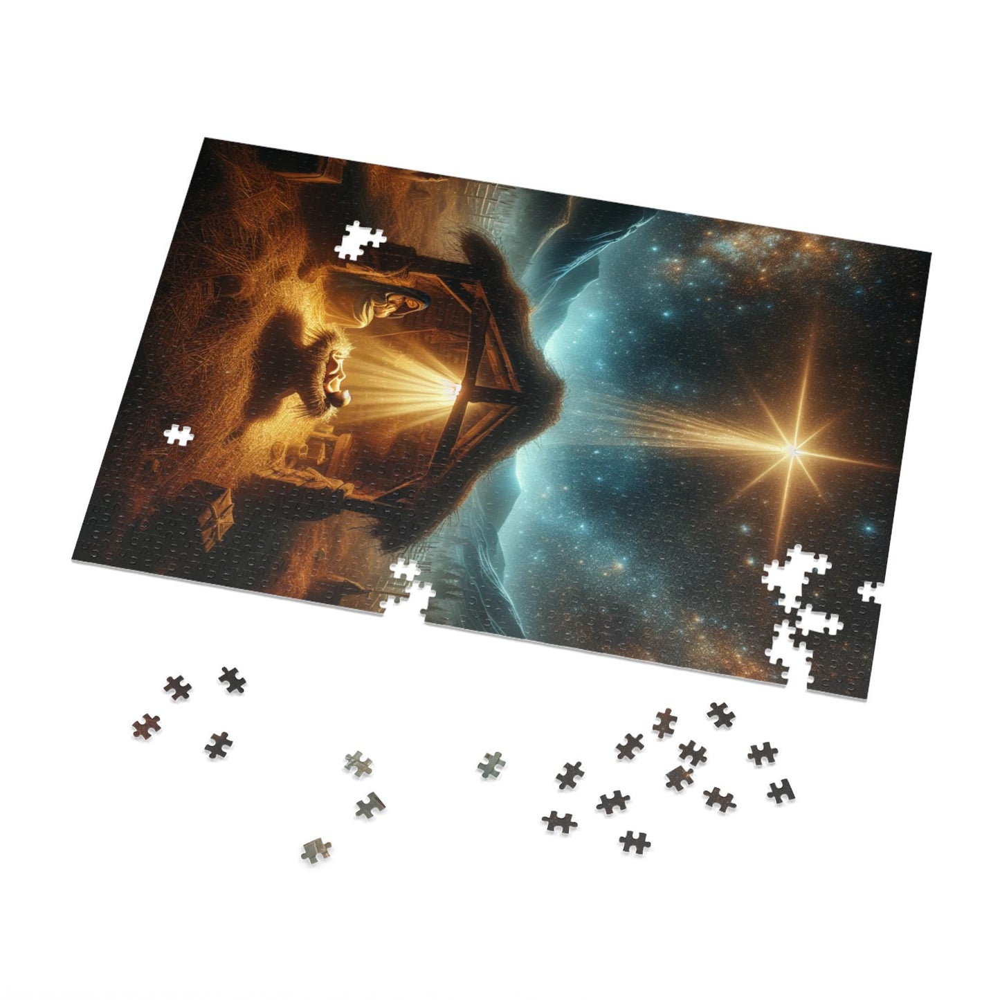Jigsaw Puzzle (500,1000-Piece) - Christmas Manger Scene