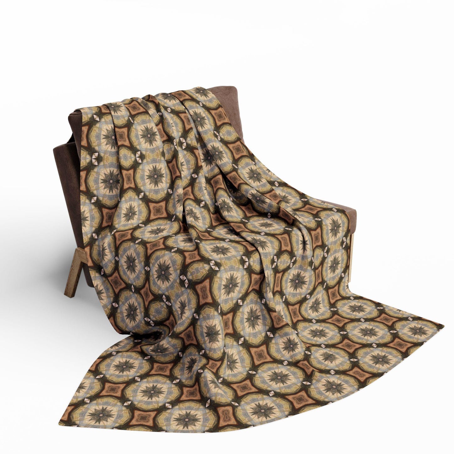 Arctic Fleece Blanket - Beige Tan Throw for Couch or Bed