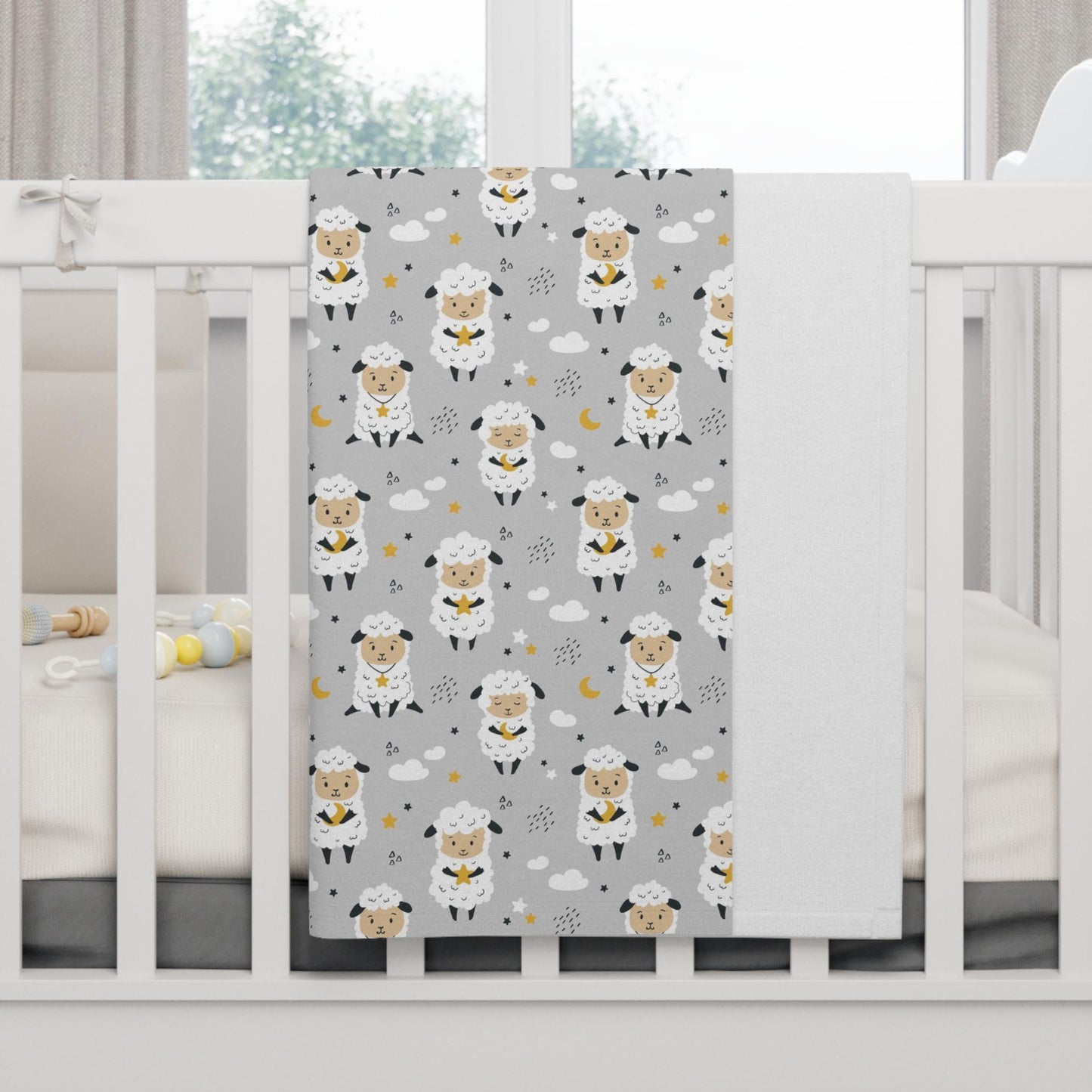 Soft Fleece Baby Blanket - Sheep Swaddle Blanket