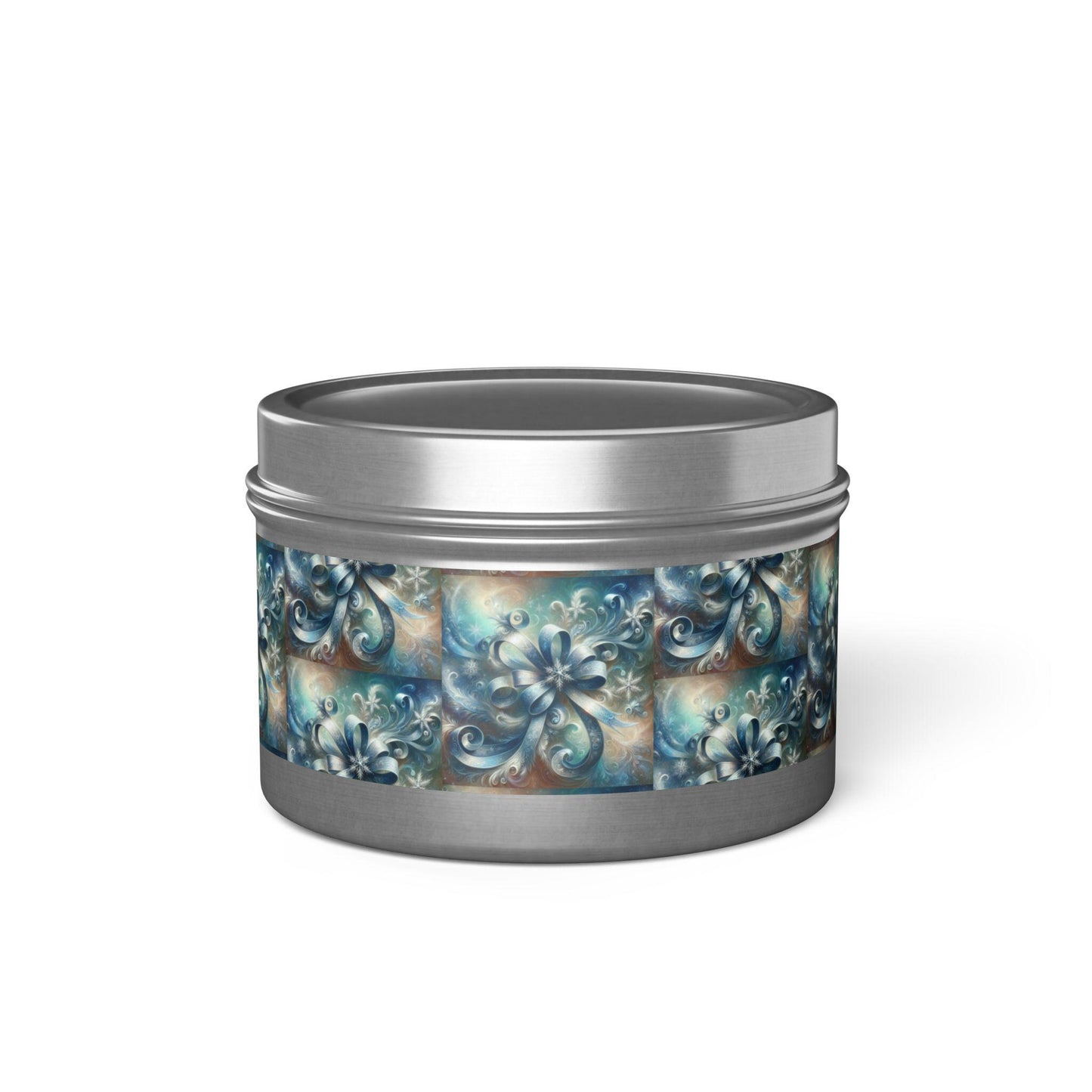 Tin Candles - Ribbon Christmas Candle