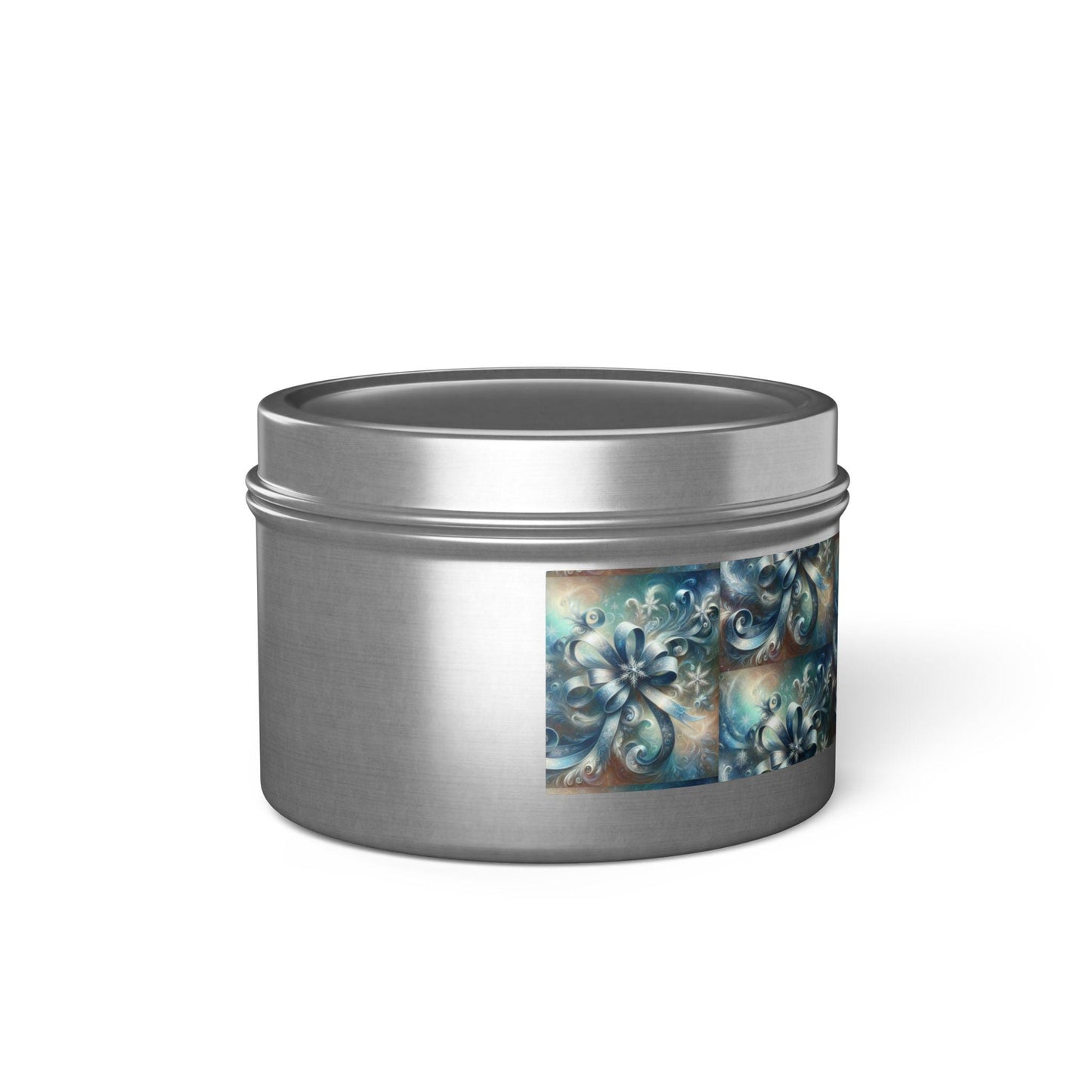 Tin Candles - Ribbon Christmas Candle