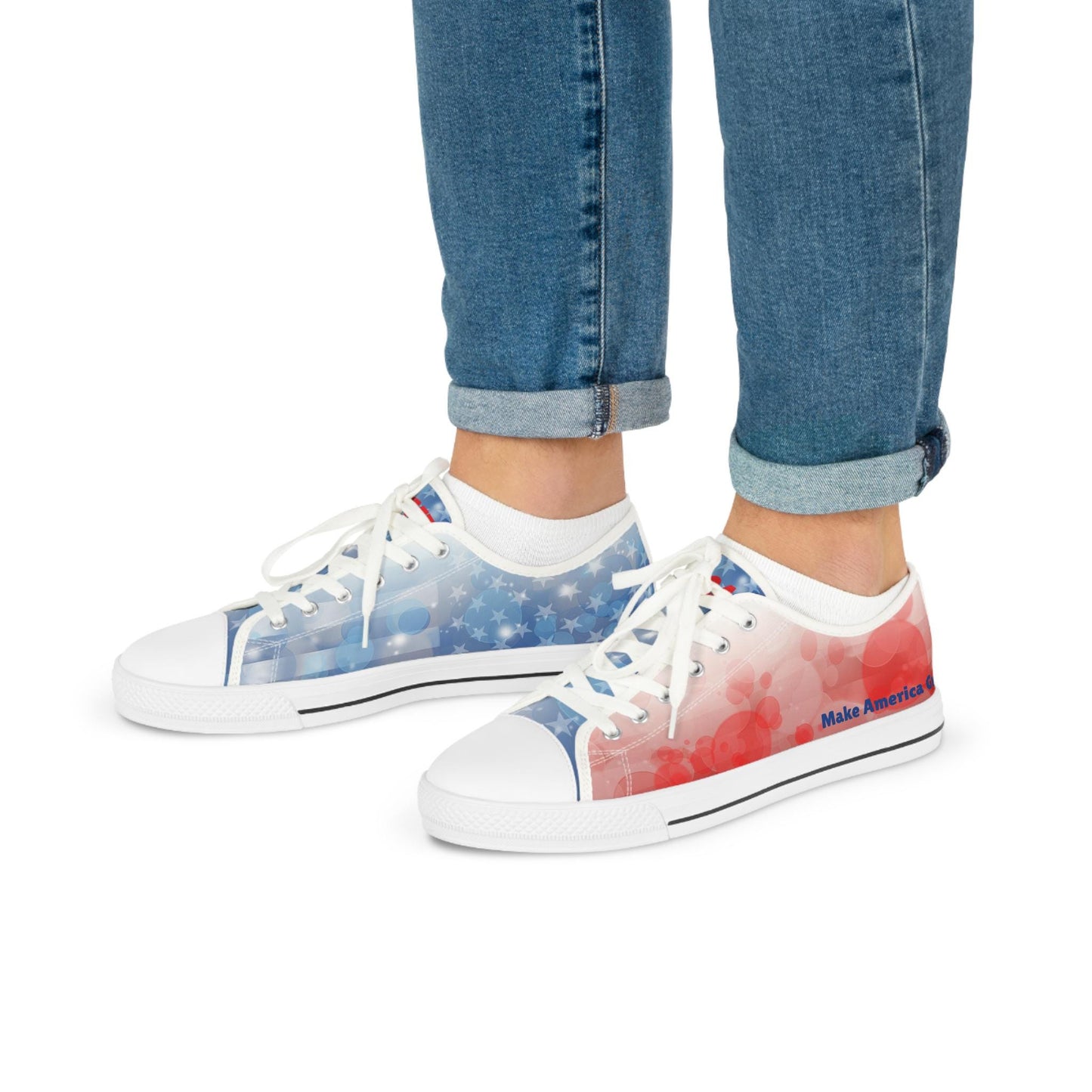 Men's Low Top Sneakers 2024 Trump America Shoes