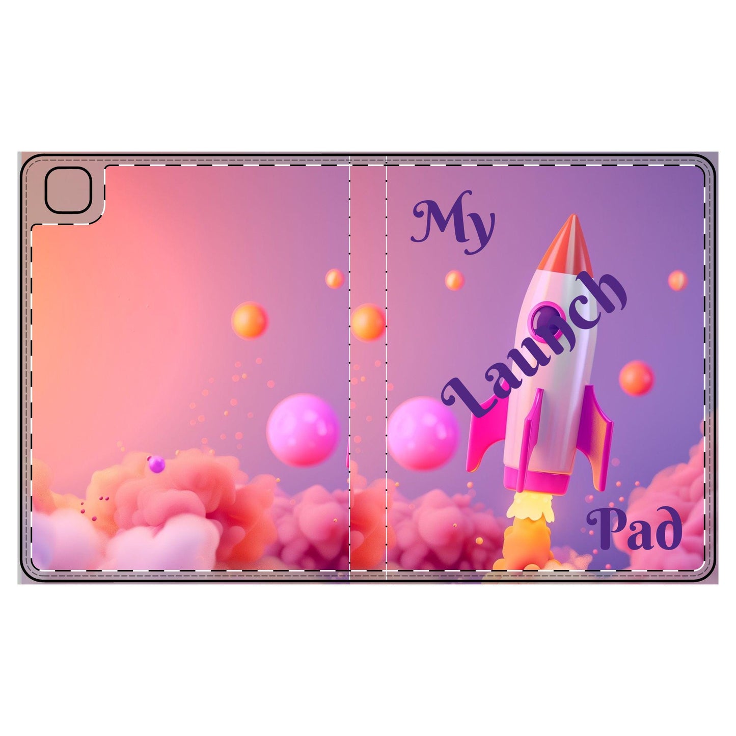 Tablet Folio Case - iPad Case, iPad Pro Case - Feminine Launch Pad