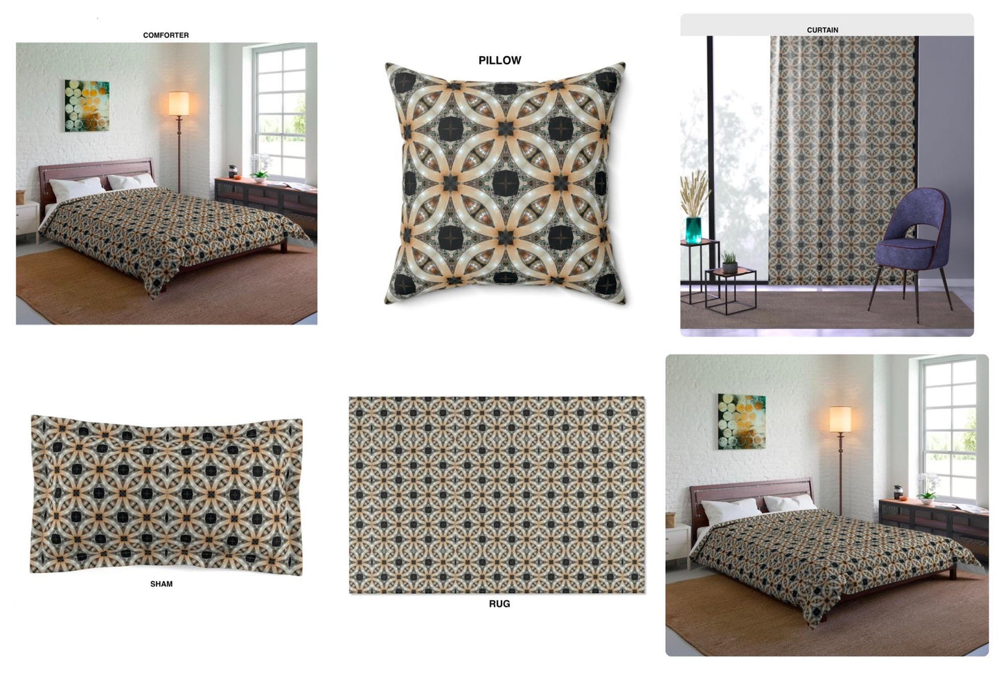 Microfiber Pillow Sham - Silver and Blue Home Decor