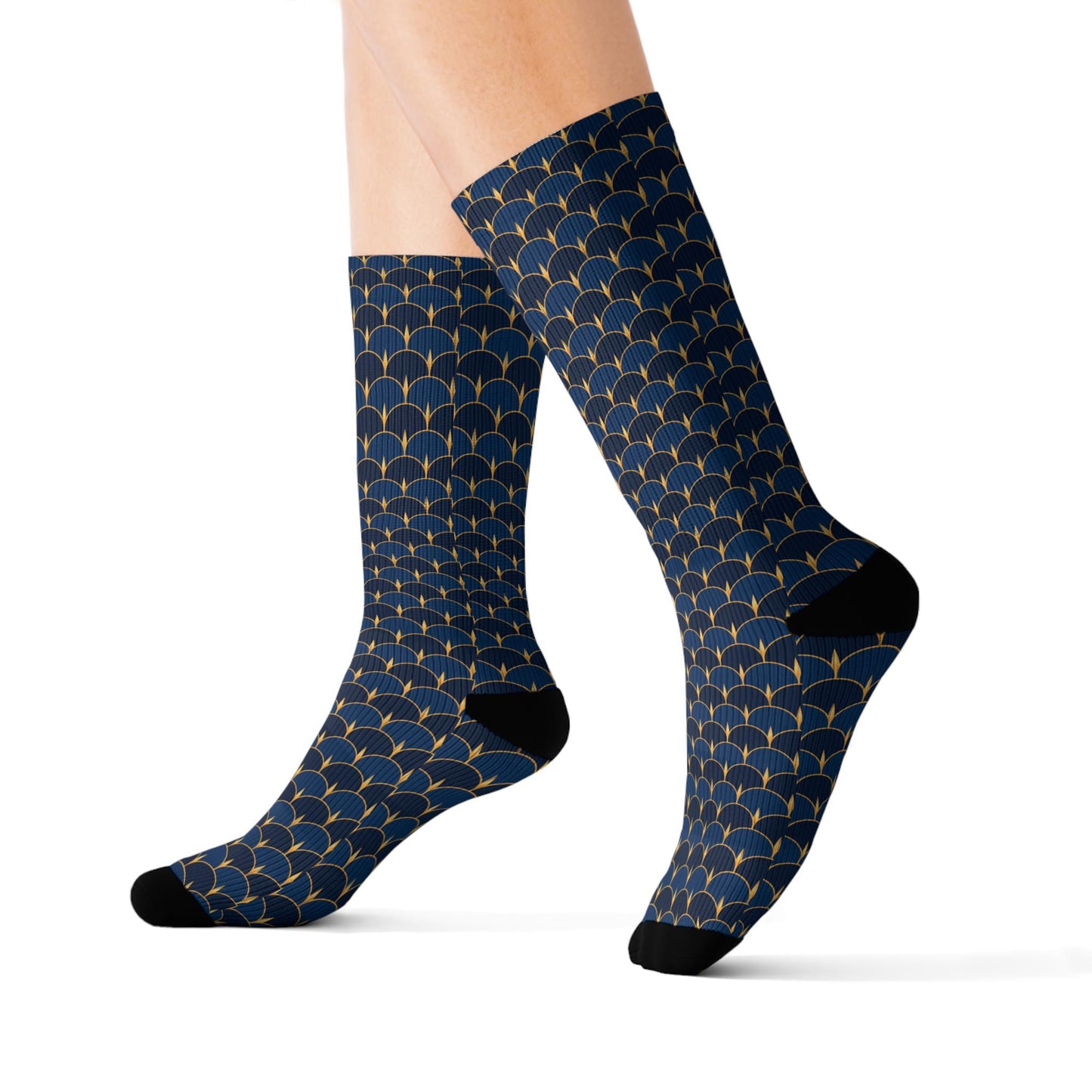 Copy of Sublimation Socks - Navy Blue Dress Business Socks Male or Female