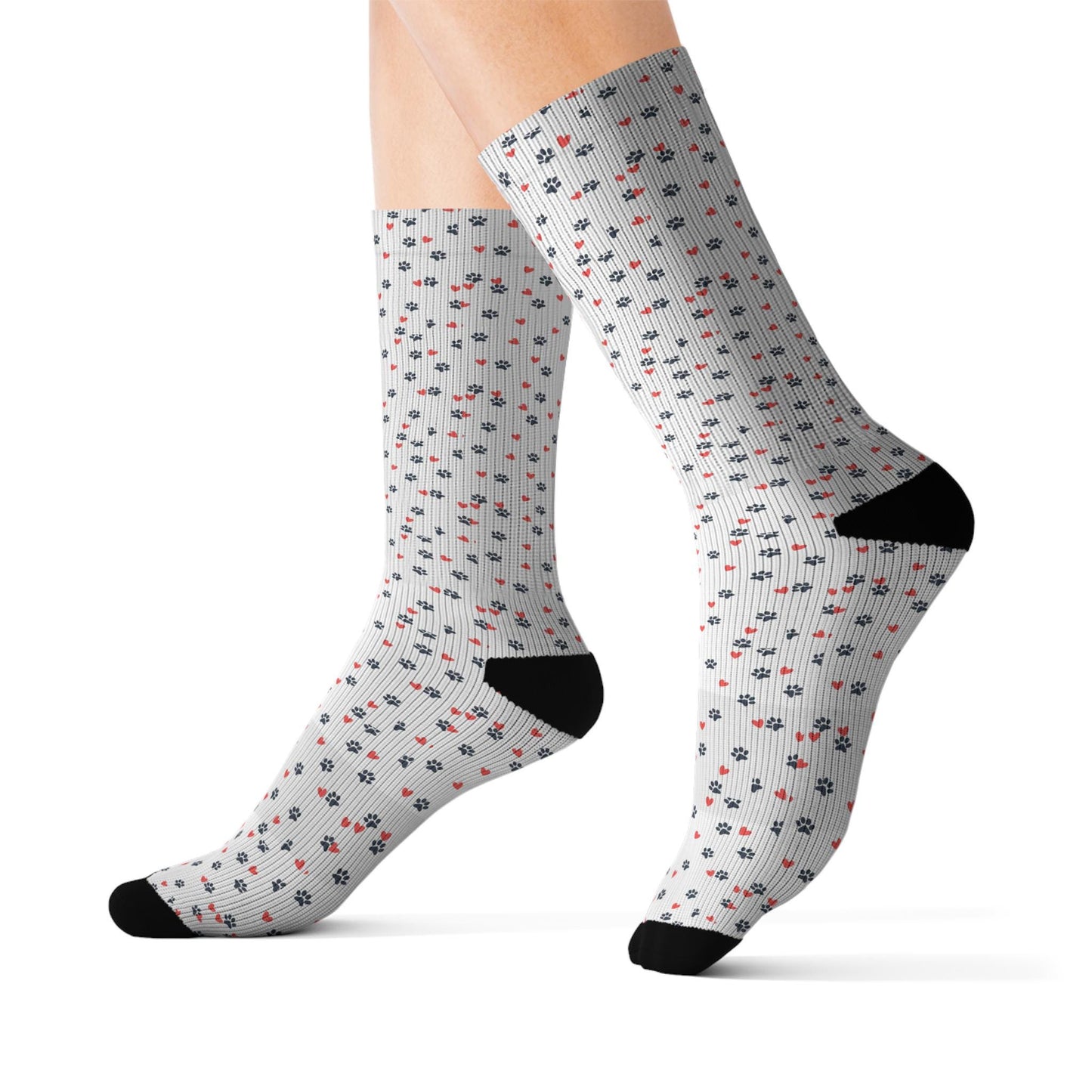 Sublimation Socks - Dog Paw Animal Print Socks Male or Female