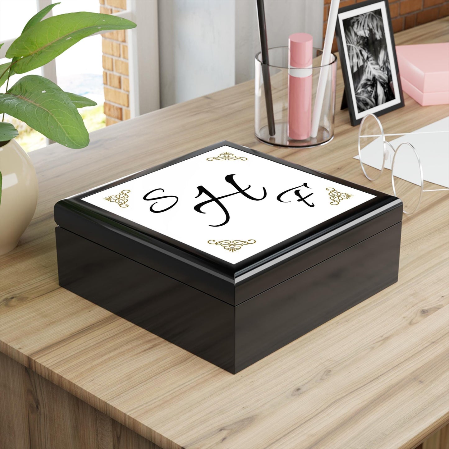 Monogrammed Jewelry Box, Personalized Keepsake Holder, Custom Wooden Organizer, Engraved Jewelry Storage Case, Gift for Her