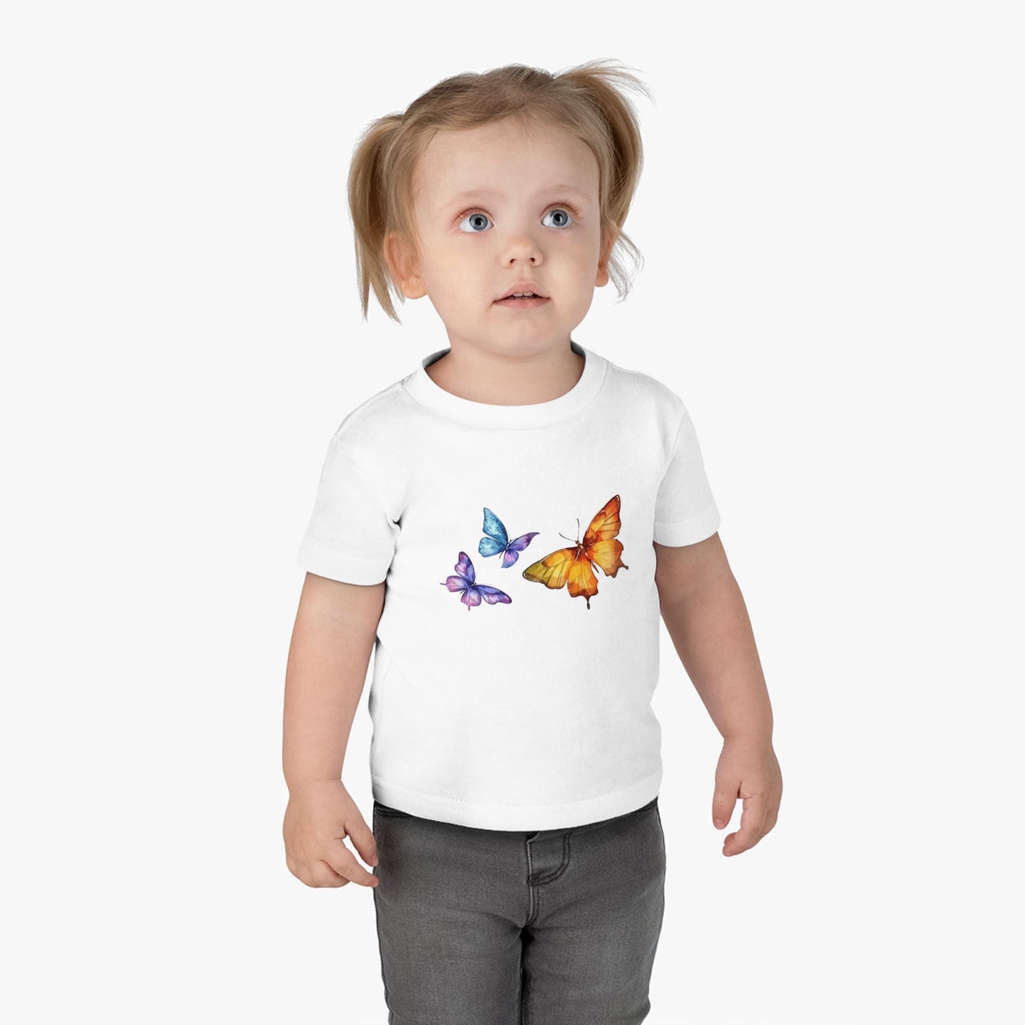 Butterfly Infant Tee, Baby T-Shirt, Toddler Top, Kids Shirt, Cute Butterfly Design, Children's Clothing
