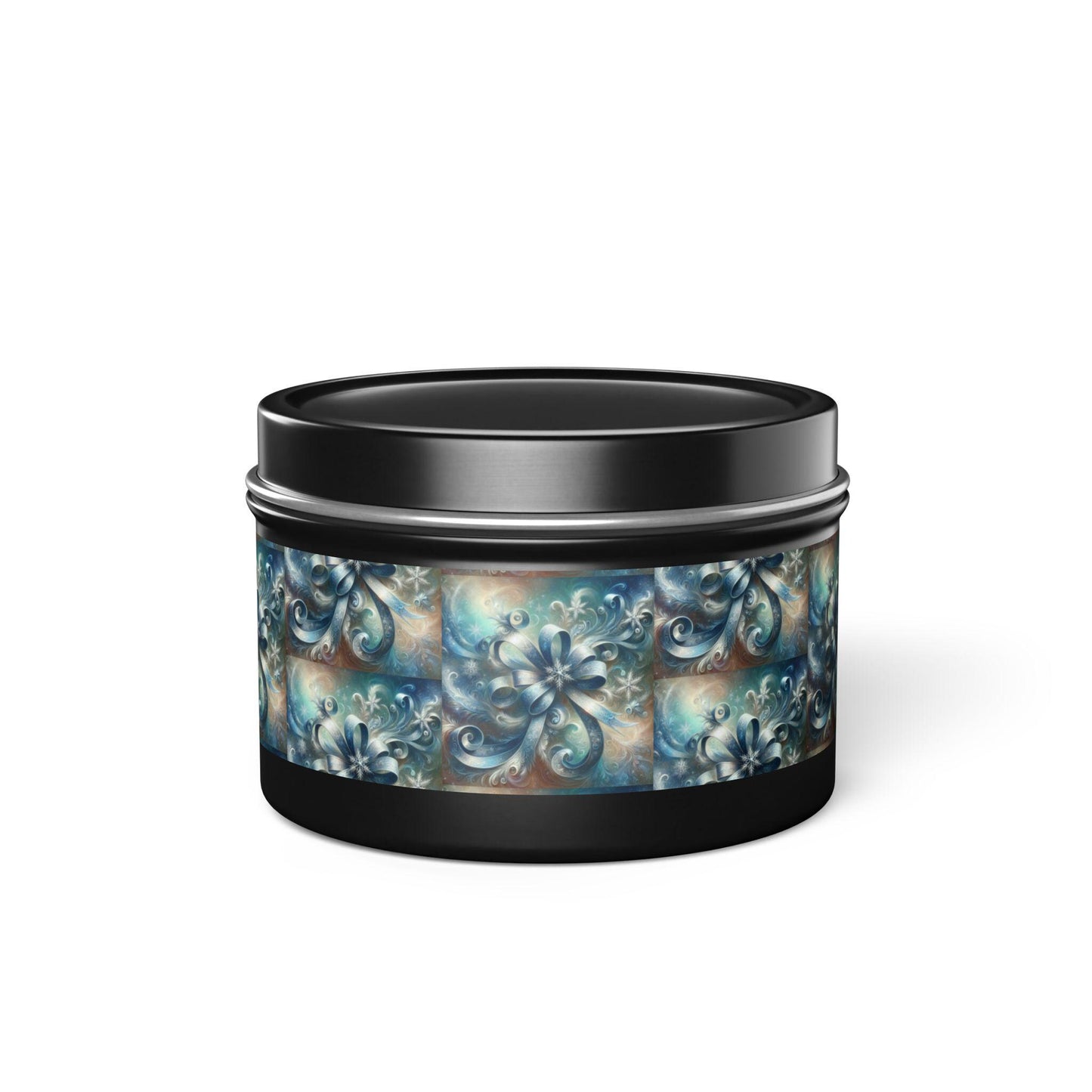Tin Candles - Ribbon Christmas Candle
