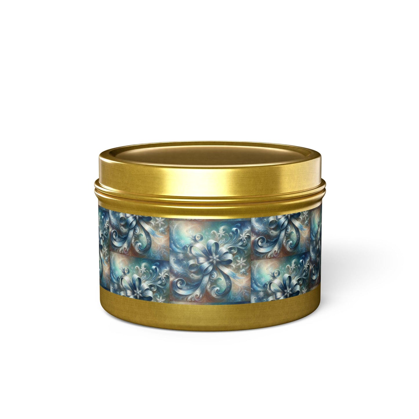 Tin Candles - Ribbon Christmas Candle