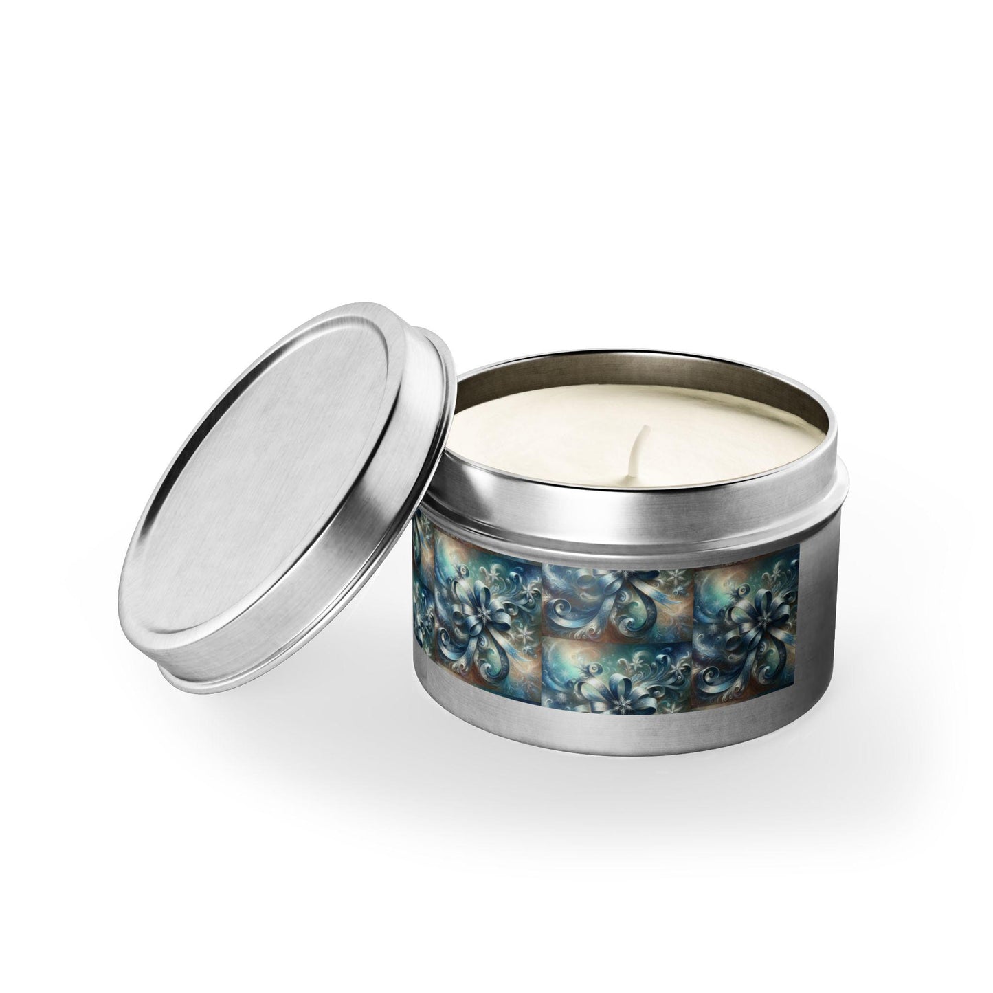 Tin Candles - Ribbon Christmas Candle