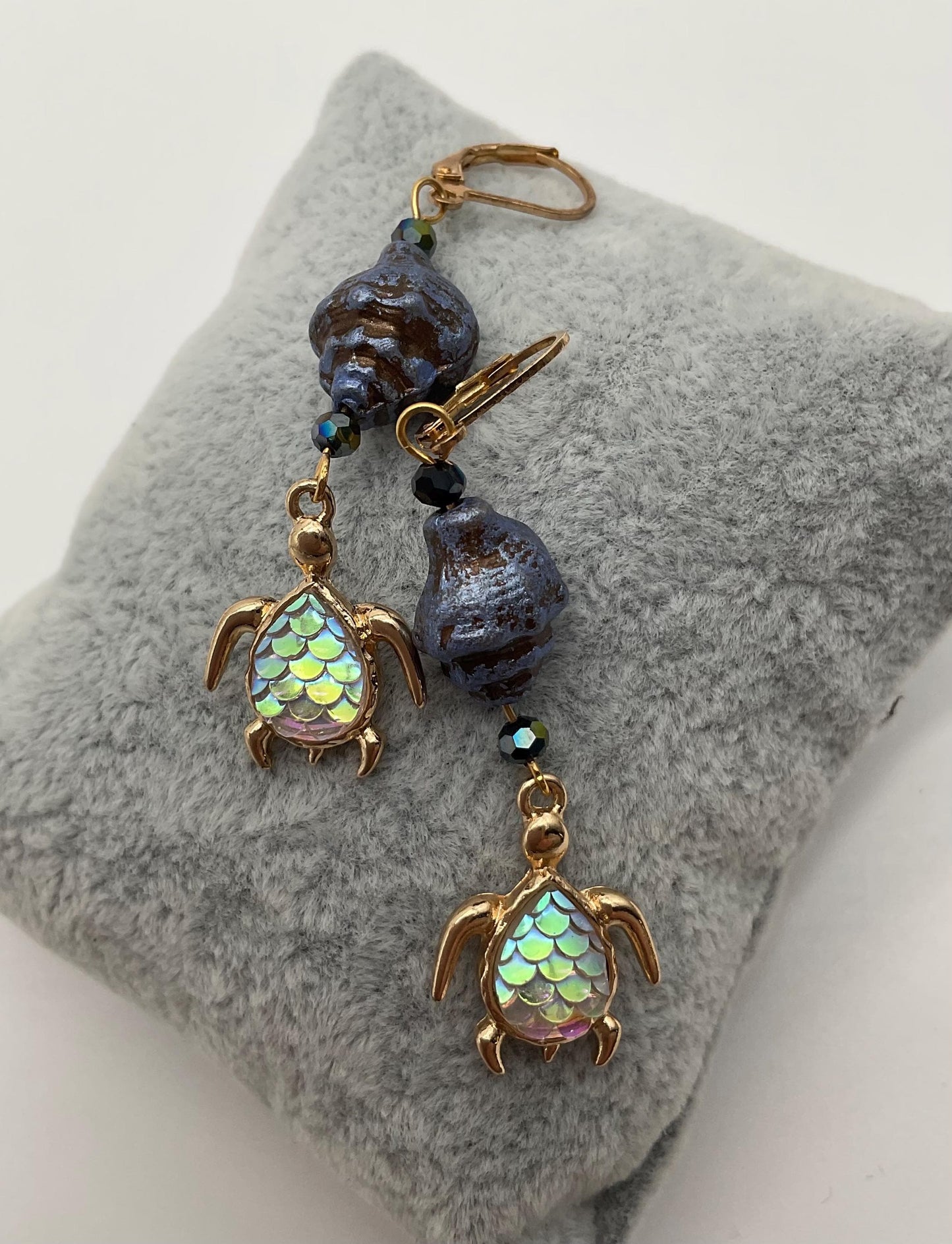 Ocean Theam Turtle and Shell Earrings