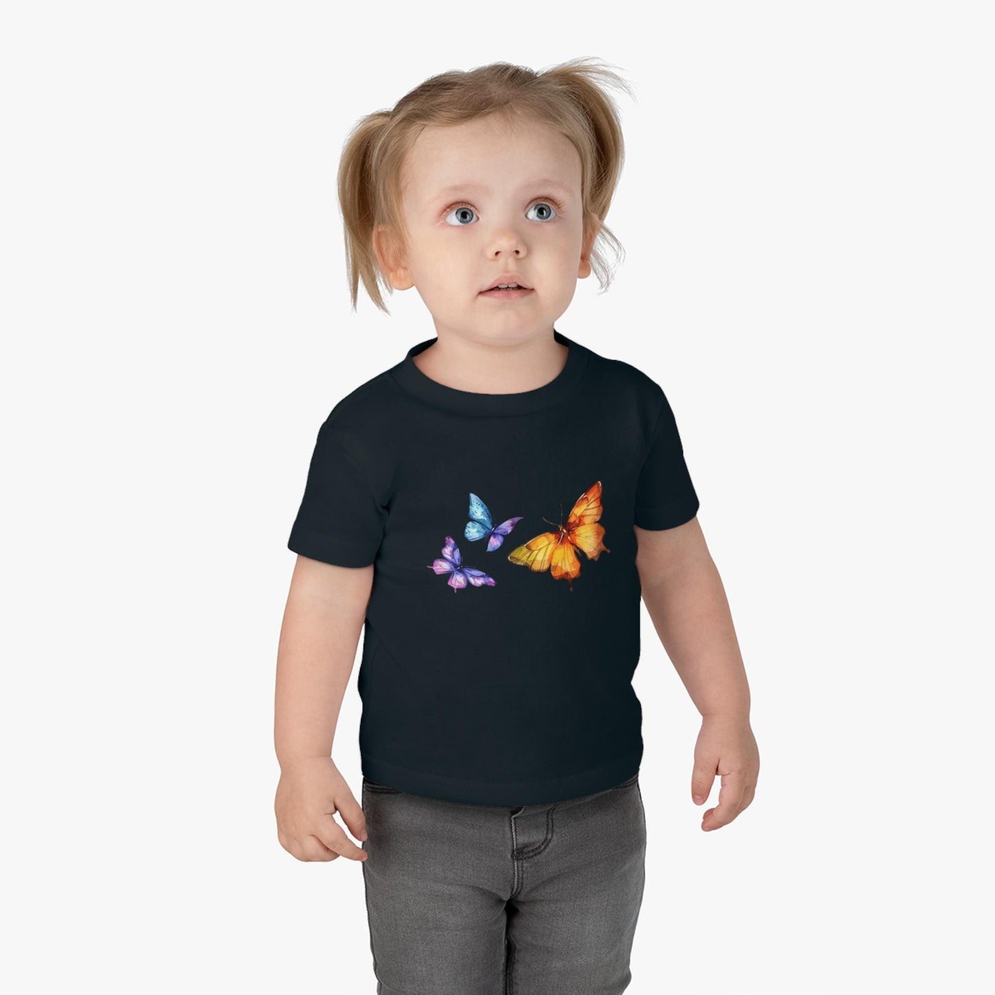 Butterfly Infant Tee, Baby T-Shirt, Toddler Top, Kids Shirt, Cute Butterfly Design, Children's Clothing