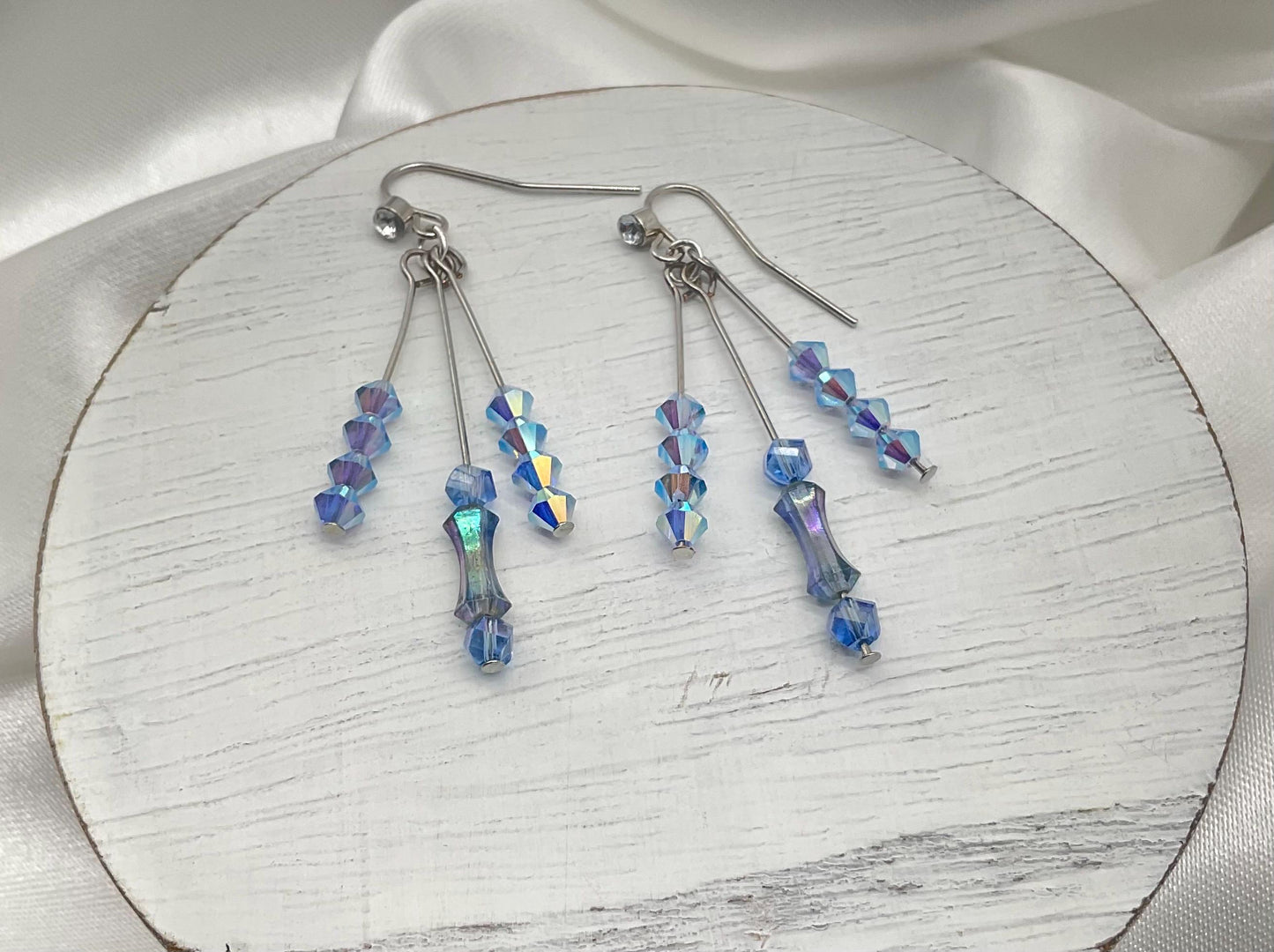 Genuine Crystal Dangle Earrings in Assorted Colors
