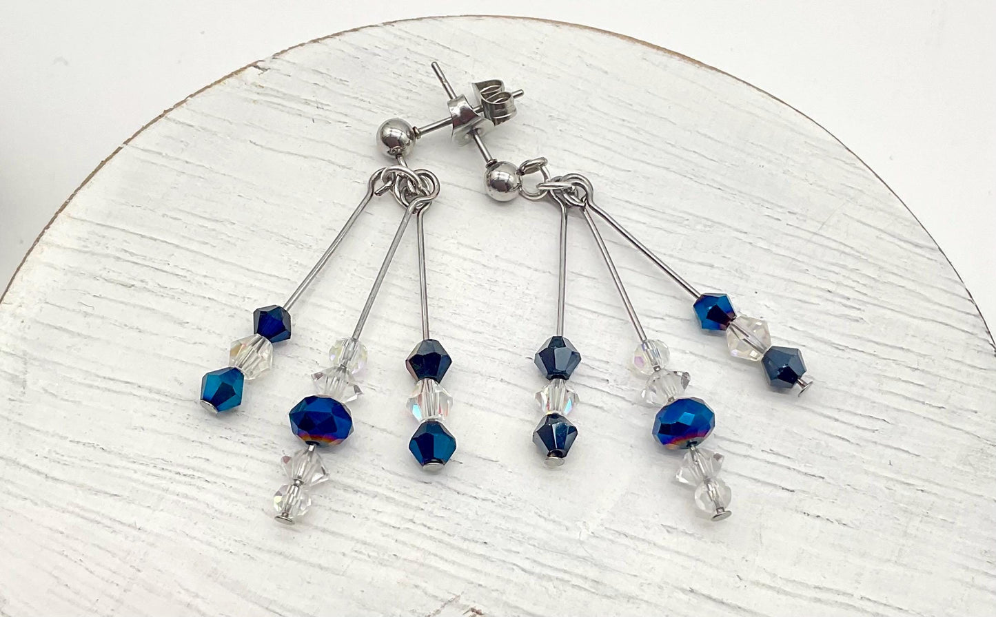 Genuine Crystal Dangle Earrings in Assorted Colors