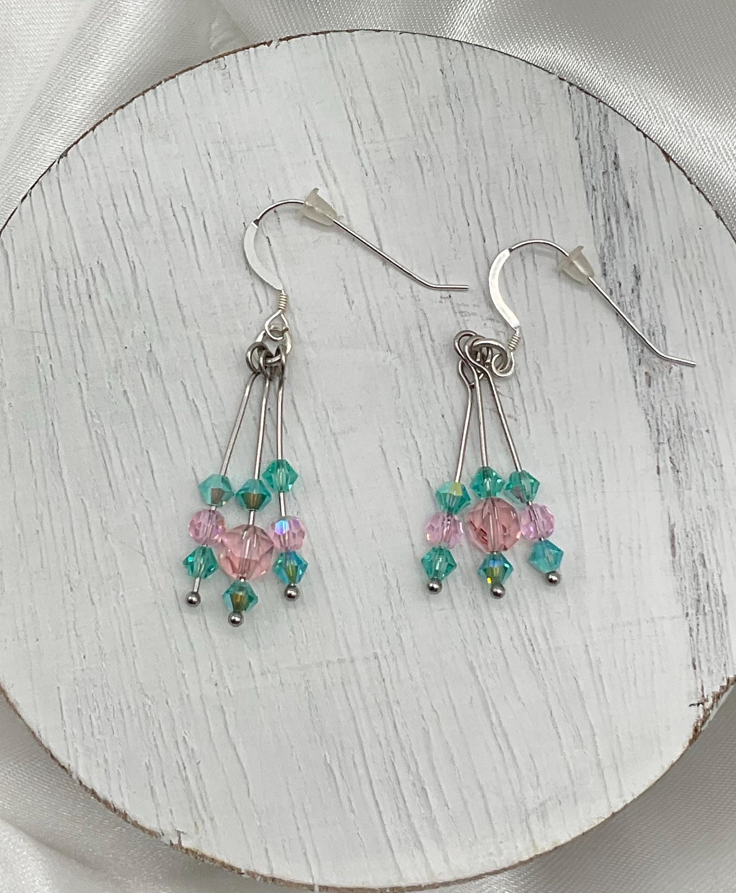 Genuine Crystal Dangle Earrings in Assorted Colors