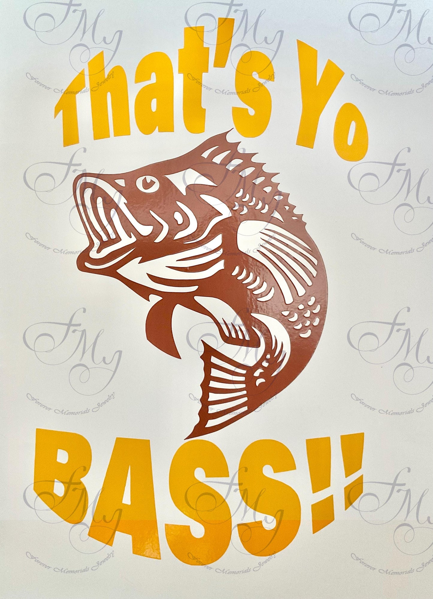 Thats Your Bass - Angler Fishing Decal - Auto Stickers - Bumper Sticker - Rear Auto Window