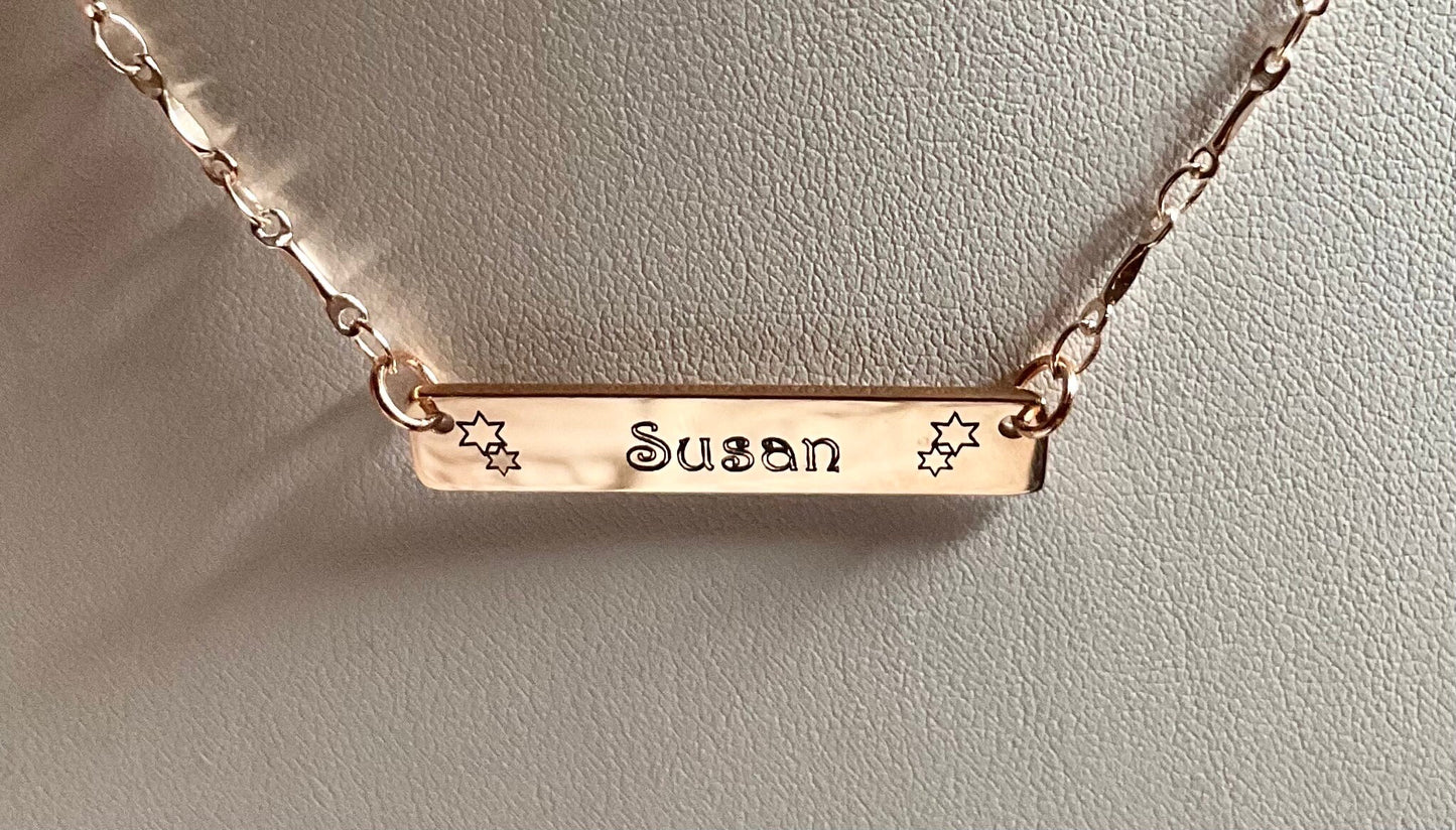 Rose Gold Personalized Necklace for Girls and Women