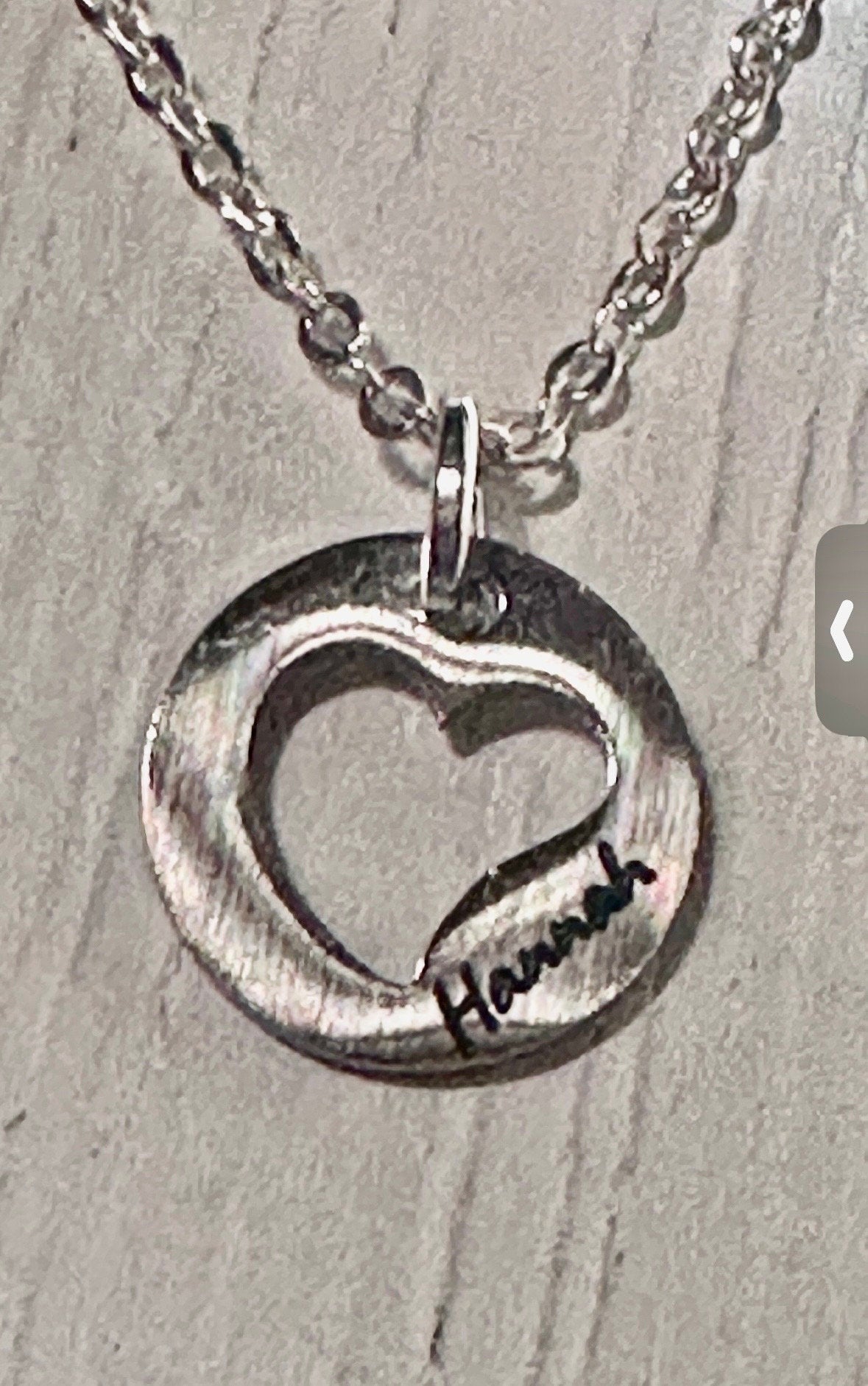 Heart Personalized / Monogrammed Jewelry Charm Necklace in Gold / Silver / Rose Gold - 925 Sterling Silver Chain