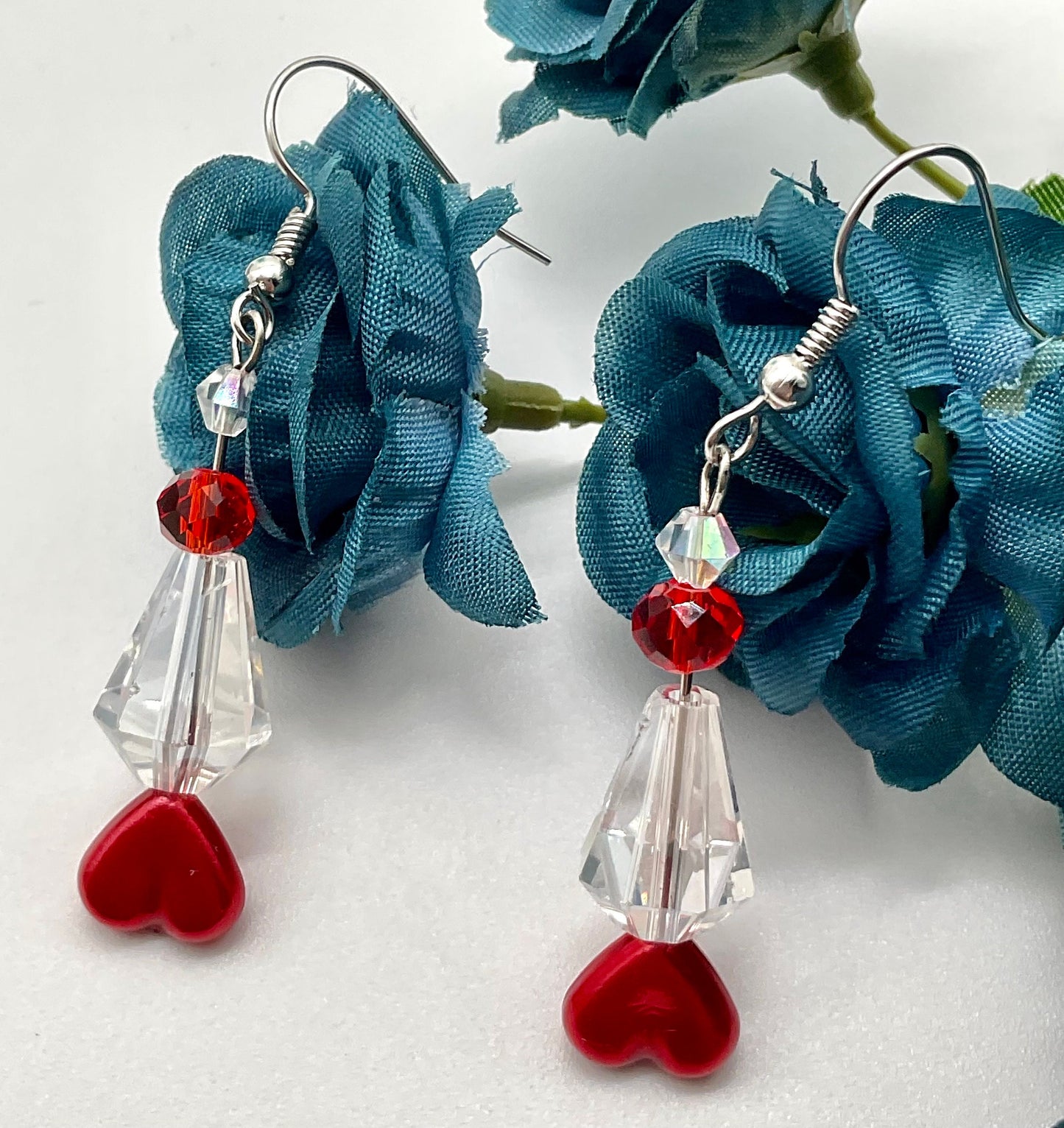 Red Christmas - Holiday Christmas Tree Drop Dangle Earrings