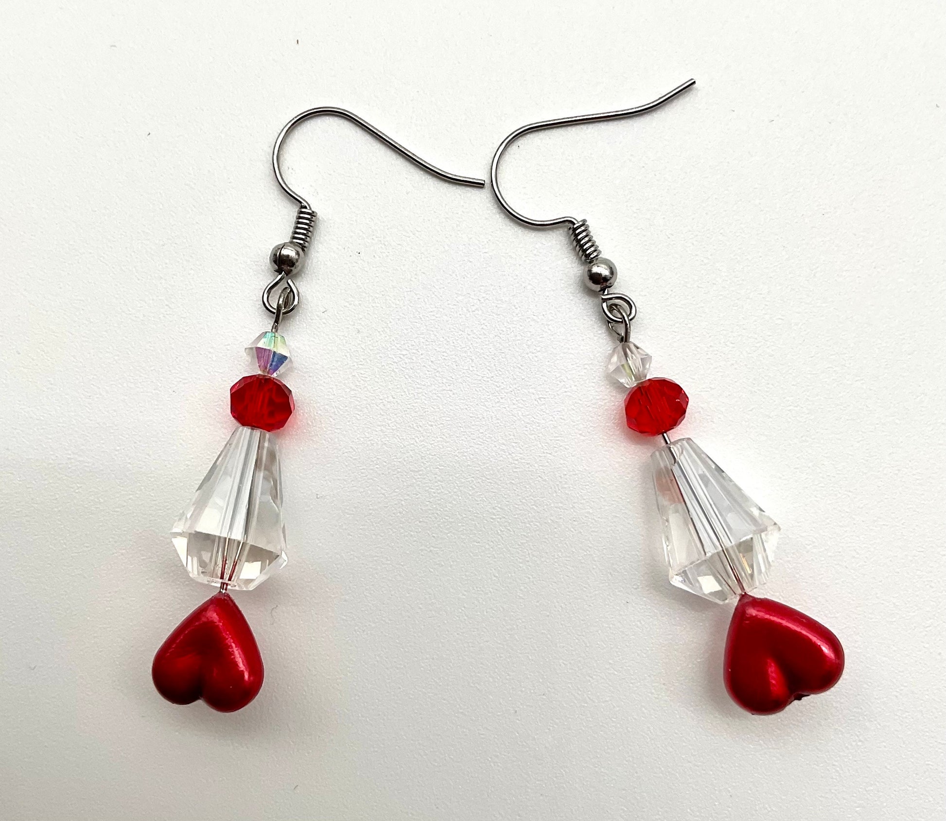 Red Christmas - Holiday Christmas Tree Drop Dangle Earrings