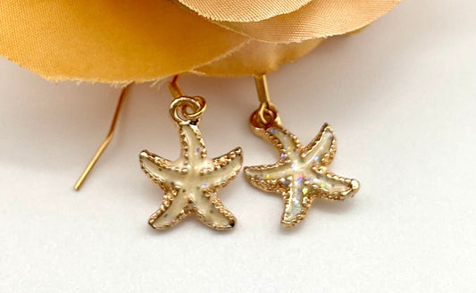 Starfish Ocean Theme Dangle Earrings