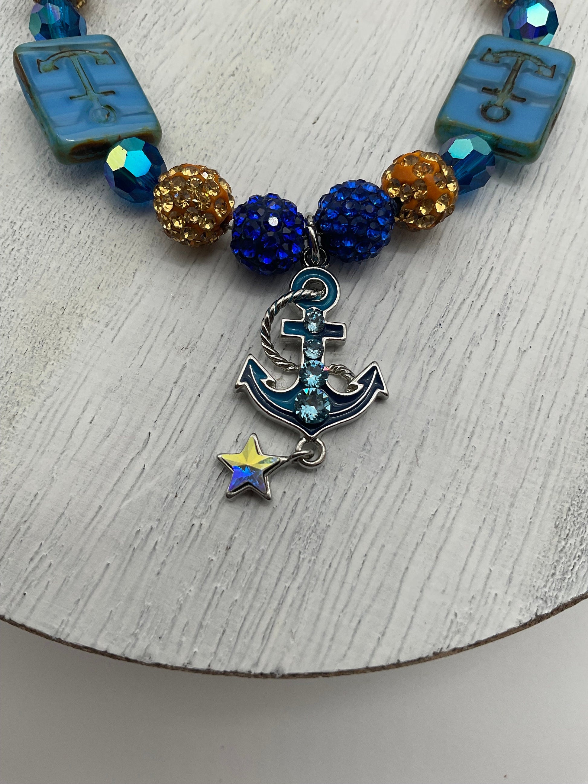 US Navy, Naval Sailor Anchor’s Away Bracelet Red , Blue and Gold Military Armed Forces USNC Bracelet - 10% Donation USO