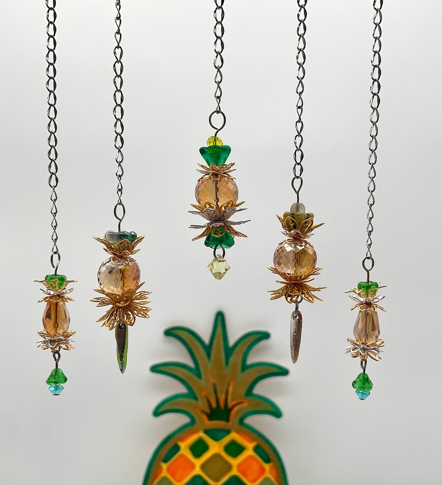 Pick - A - Pineapple Charleston Style Jewelry Rear View Mirror Car Ornament - Assorted Styles