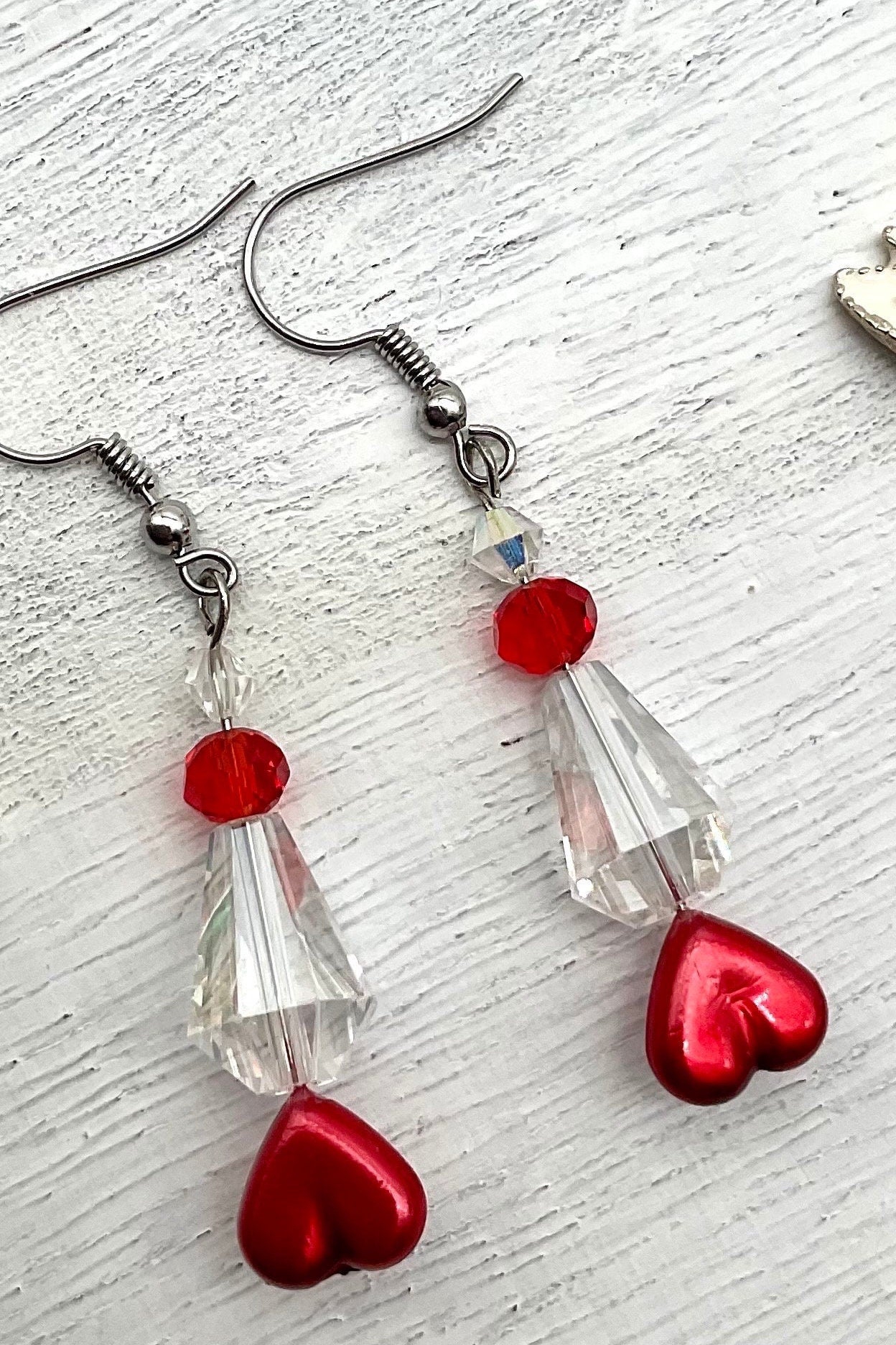 Red Christmas - Holiday Christmas Tree Drop Dangle Earrings