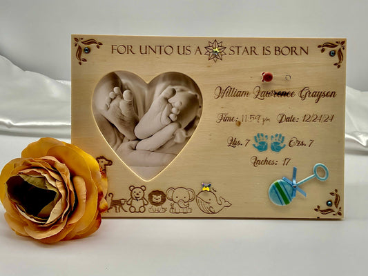 Baby Photo Frame - Personalized - A Star is Born