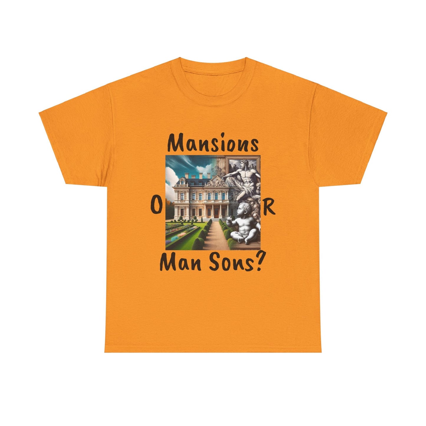 Unisex Heavy Cotton Tee Mansions or Man Sons