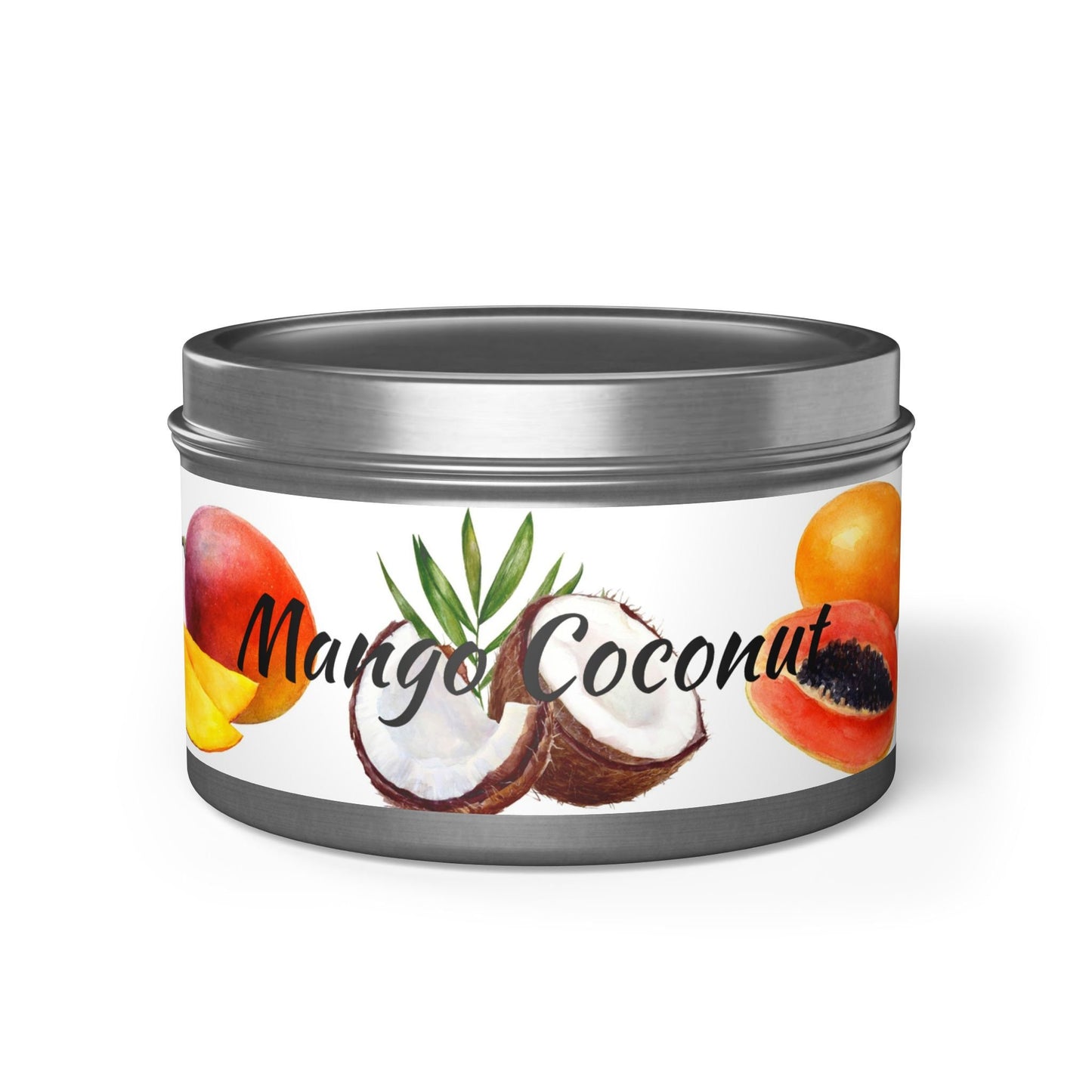 Tin Candles - Soy - Mango Coconut Scent Candle