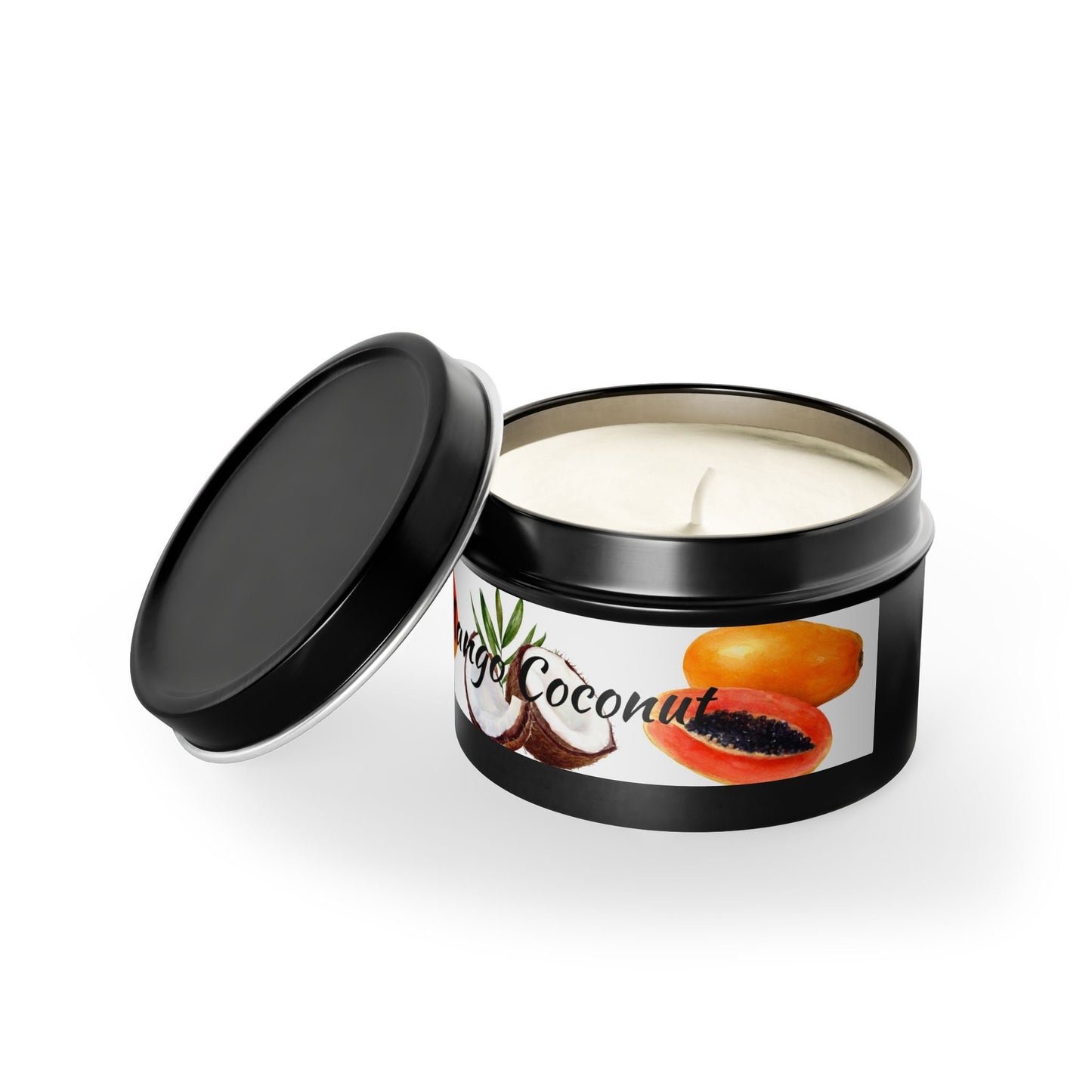 Tin Candles - Soy - Mango Coconut Scent Candle